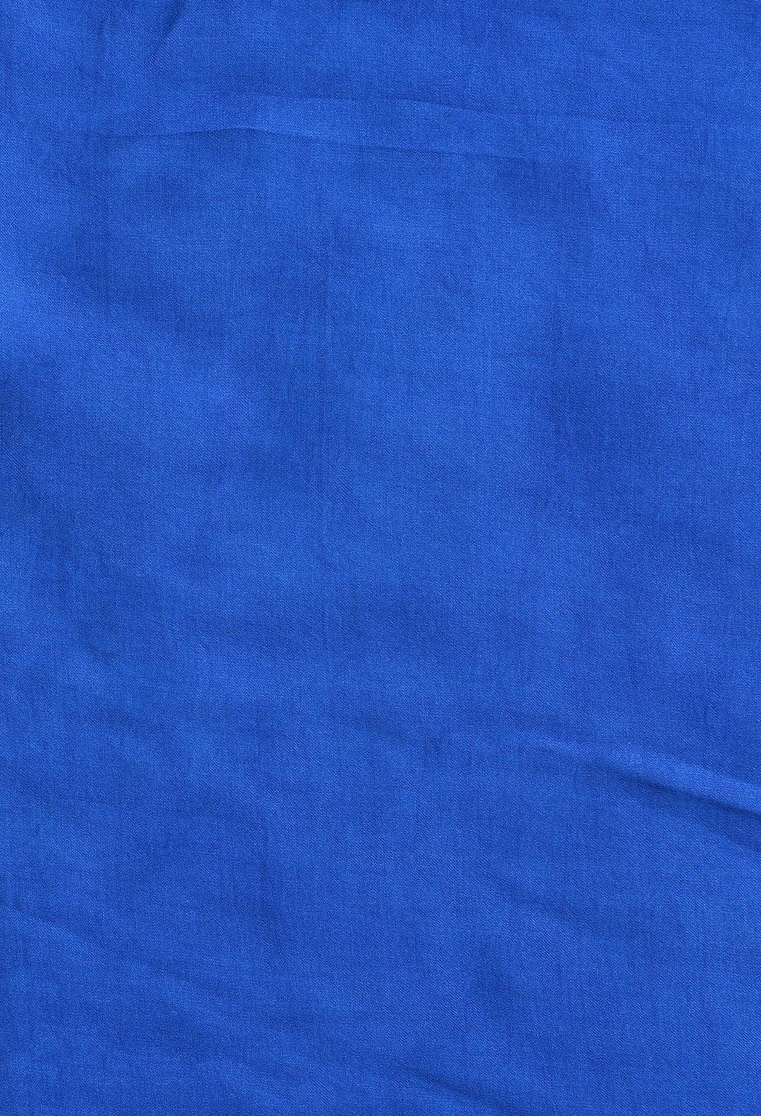 Royal Blue Colour Modal Plain Saree With Tissue Pallu - Vasaka Jaipur