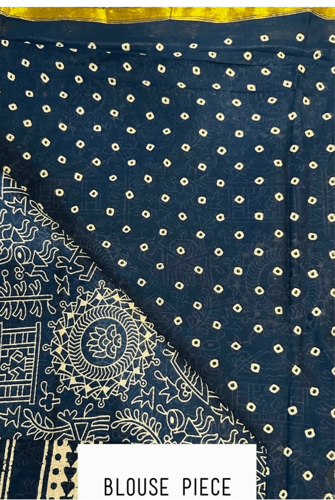 Warli Print Mul Cotton Saree - Vasaka Jaipur