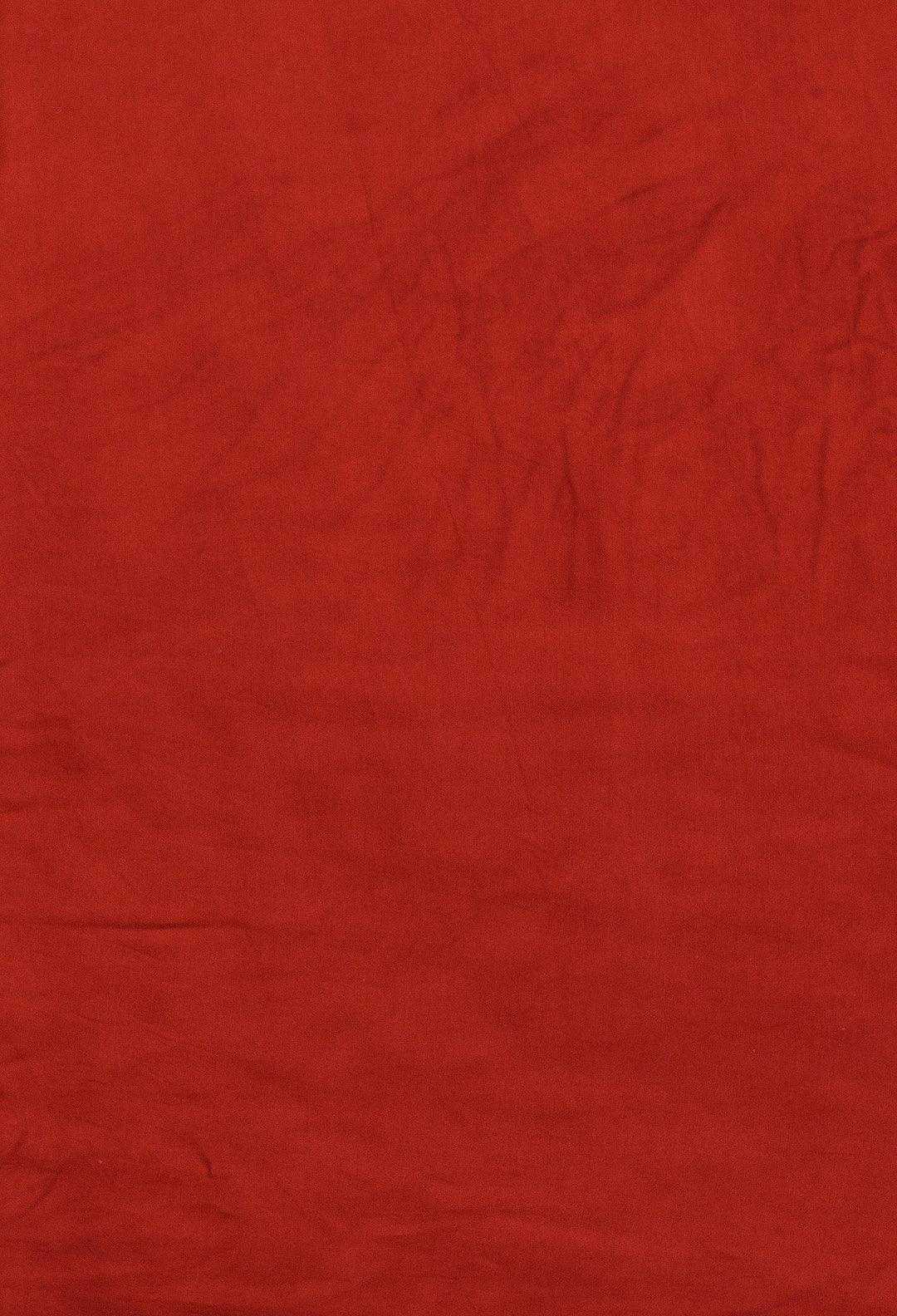Maroonish Red Colour Modal Plain Saree With Tissue Pallu - Vasaka Jaipur