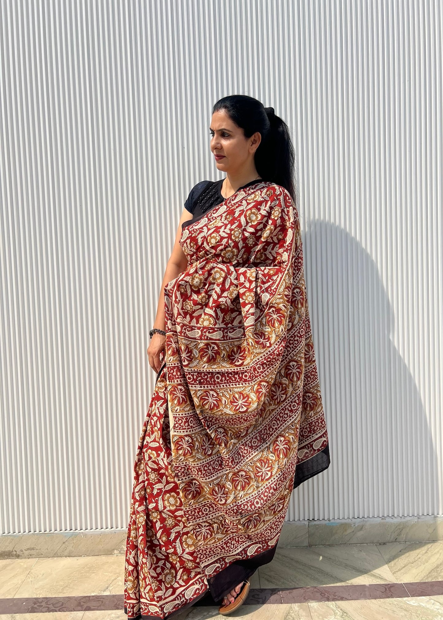 RADHIKA_Heritage Bagru Hand Block Printed Pure Cotton Saree