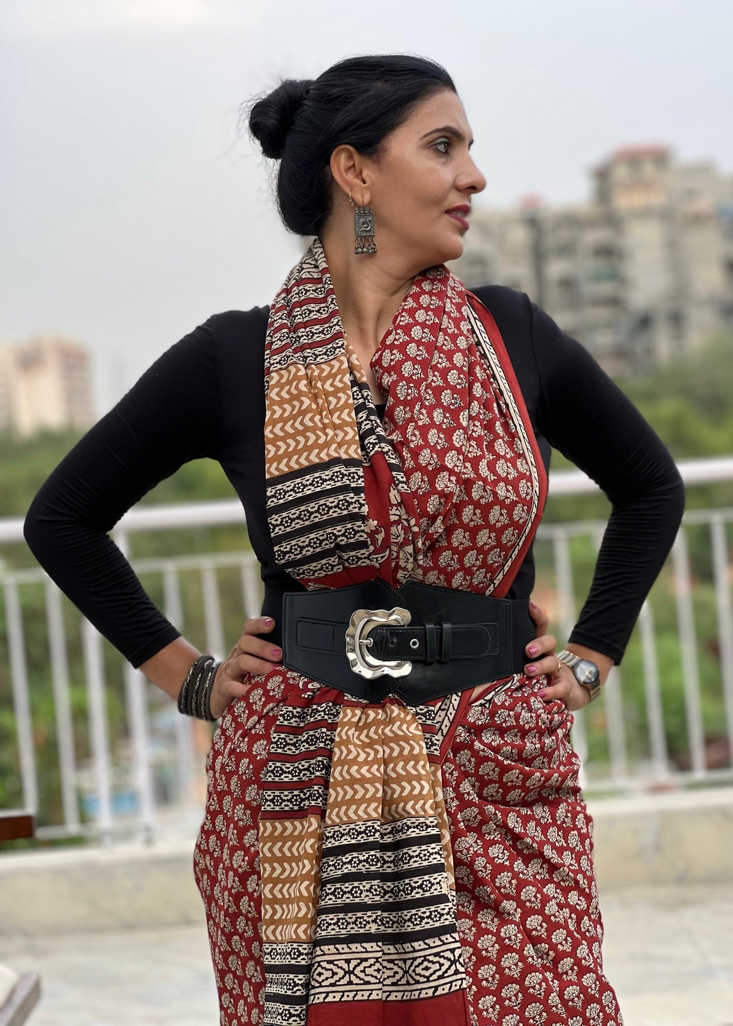 RACHNA _Heritage Bagru Hand Block Printed Pure Cotton Saree