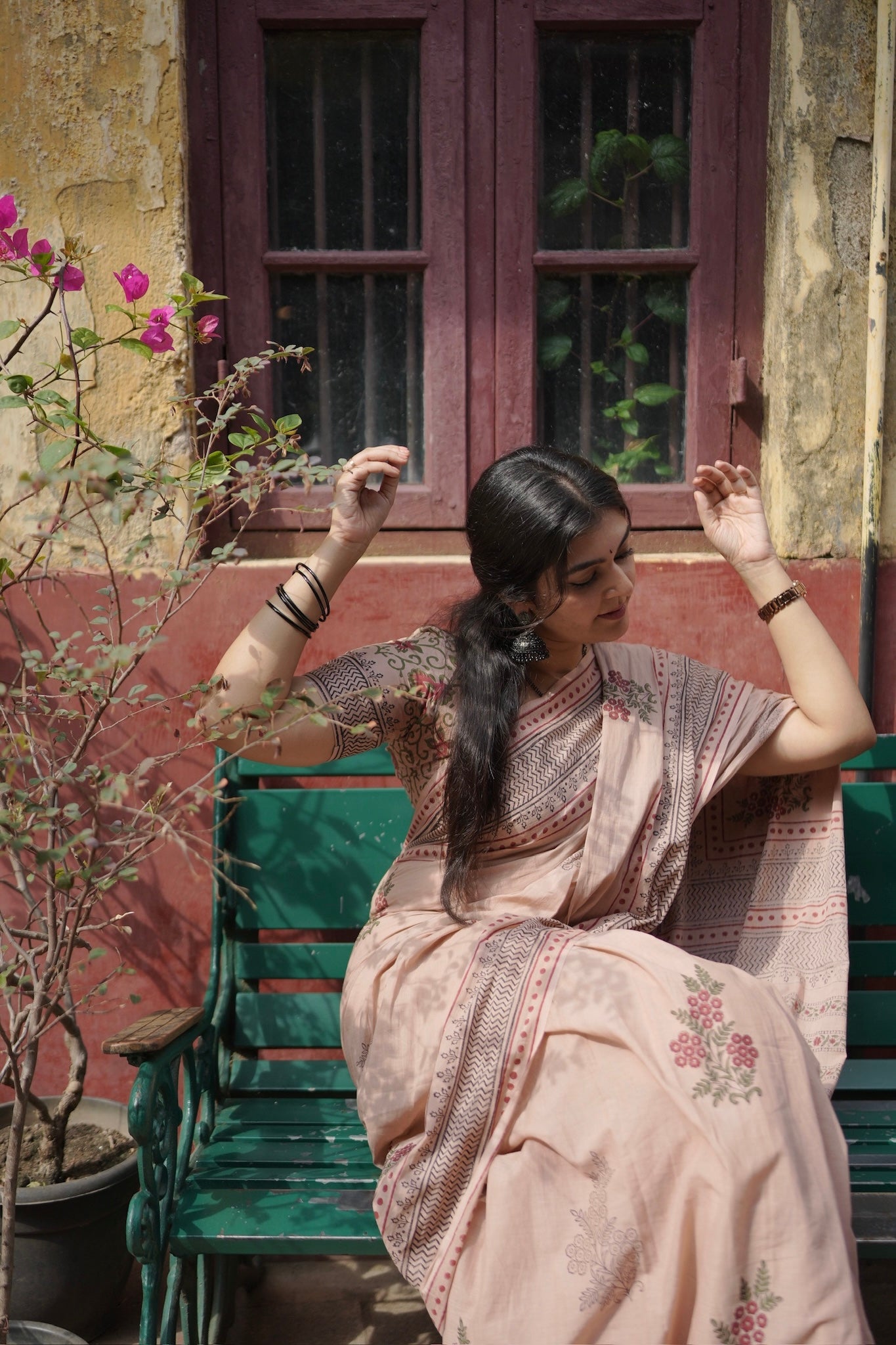 Aparna Hand Block Printed Cotton Saree