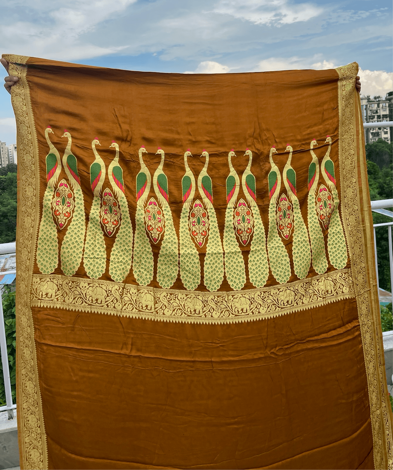 Mustard - Premium Modal Silk Nakshi Zari Work Saree - Vasaka Jaipur