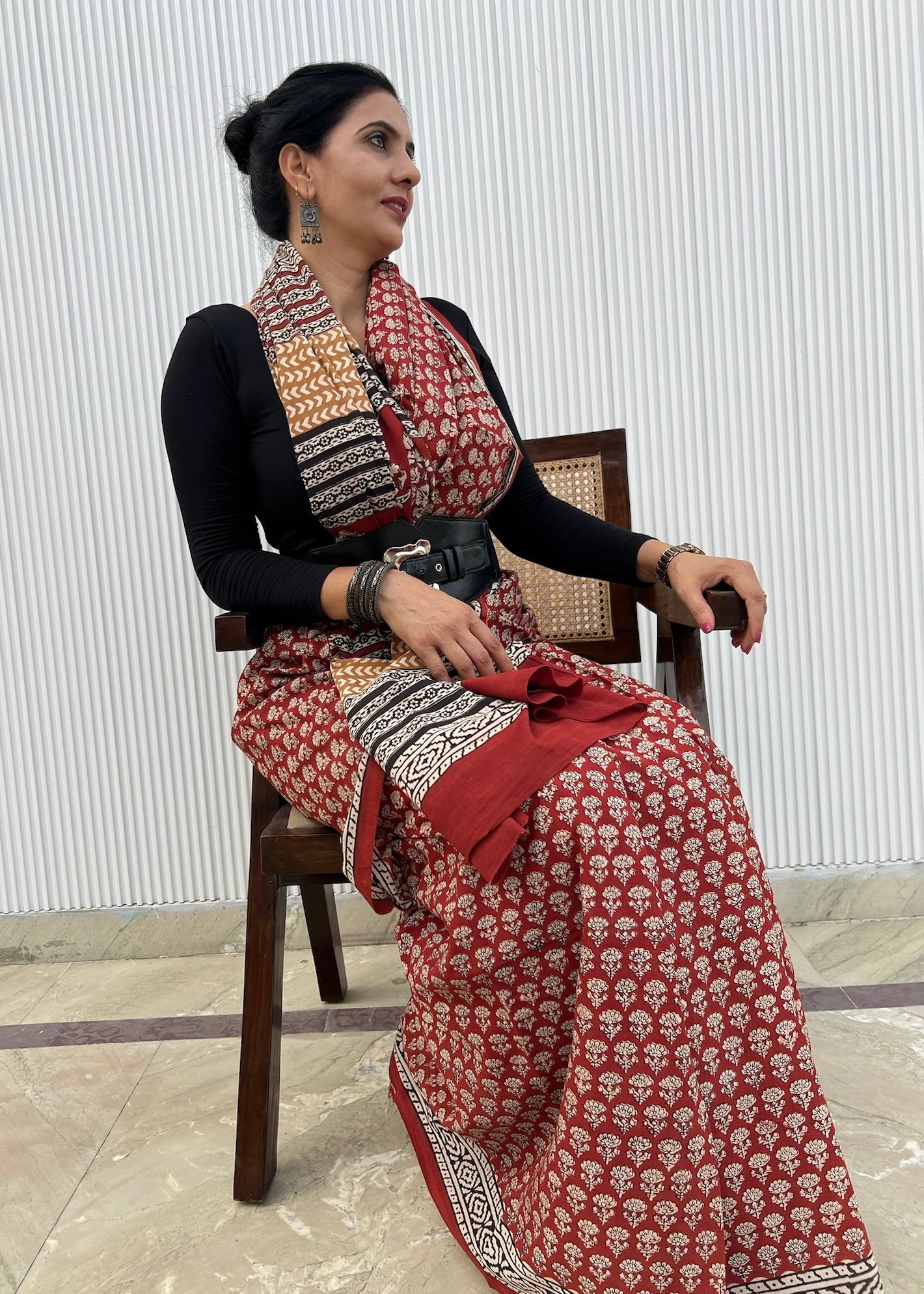 RACHNA _Heritage Bagru Hand Block Printed Pure Cotton Saree