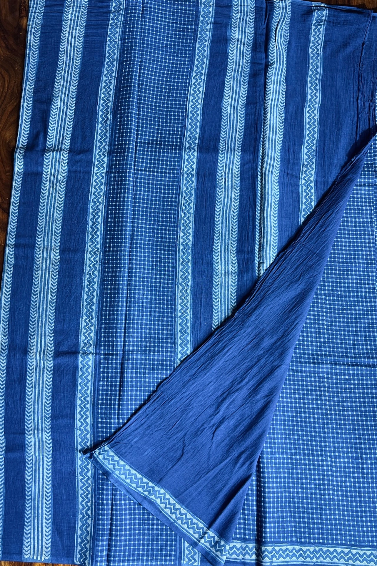 NISHITA_ Dabu Hand Block Mulmul Cotton Saree