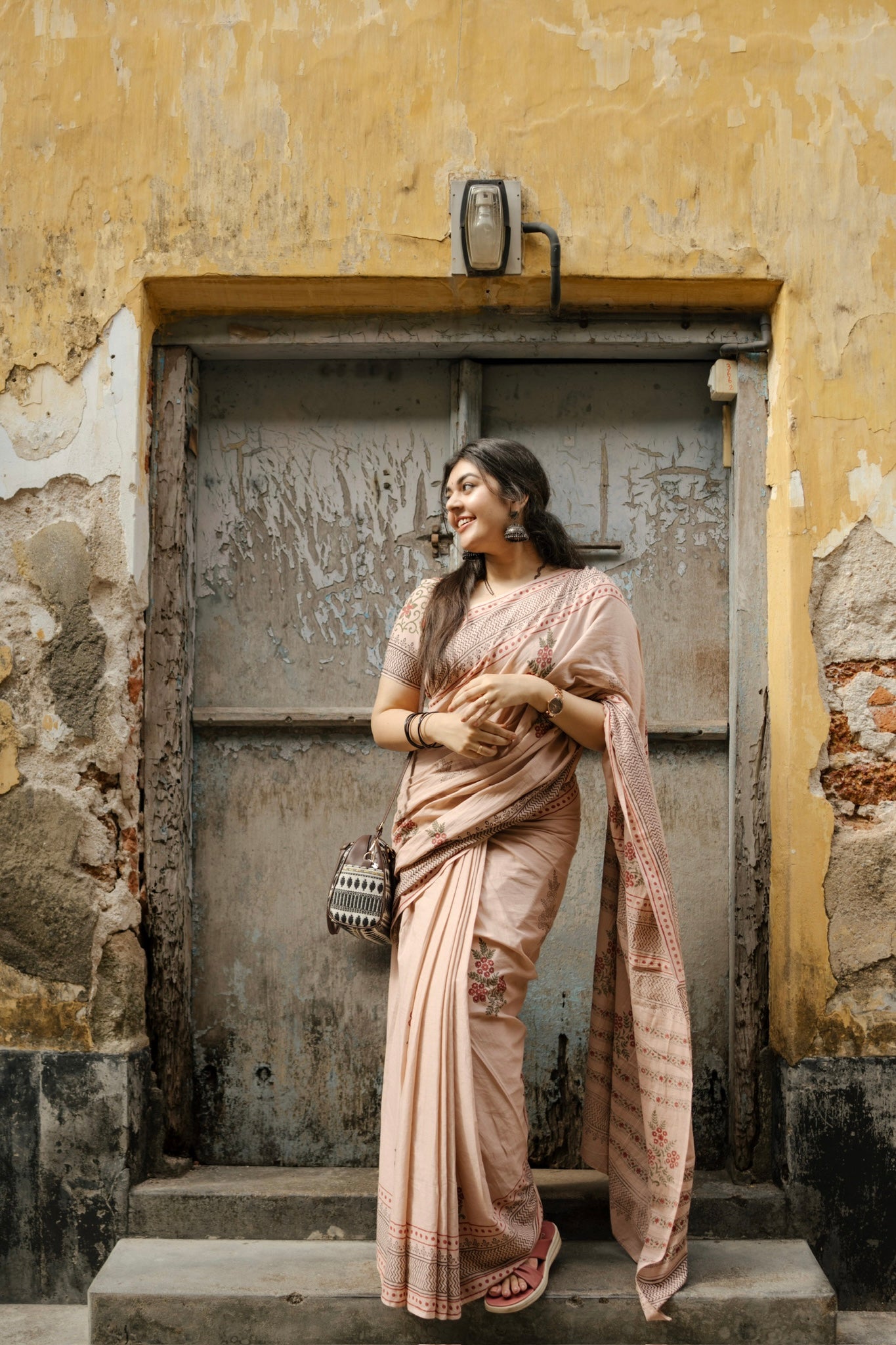 Aparna Hand Block Printed Cotton Saree