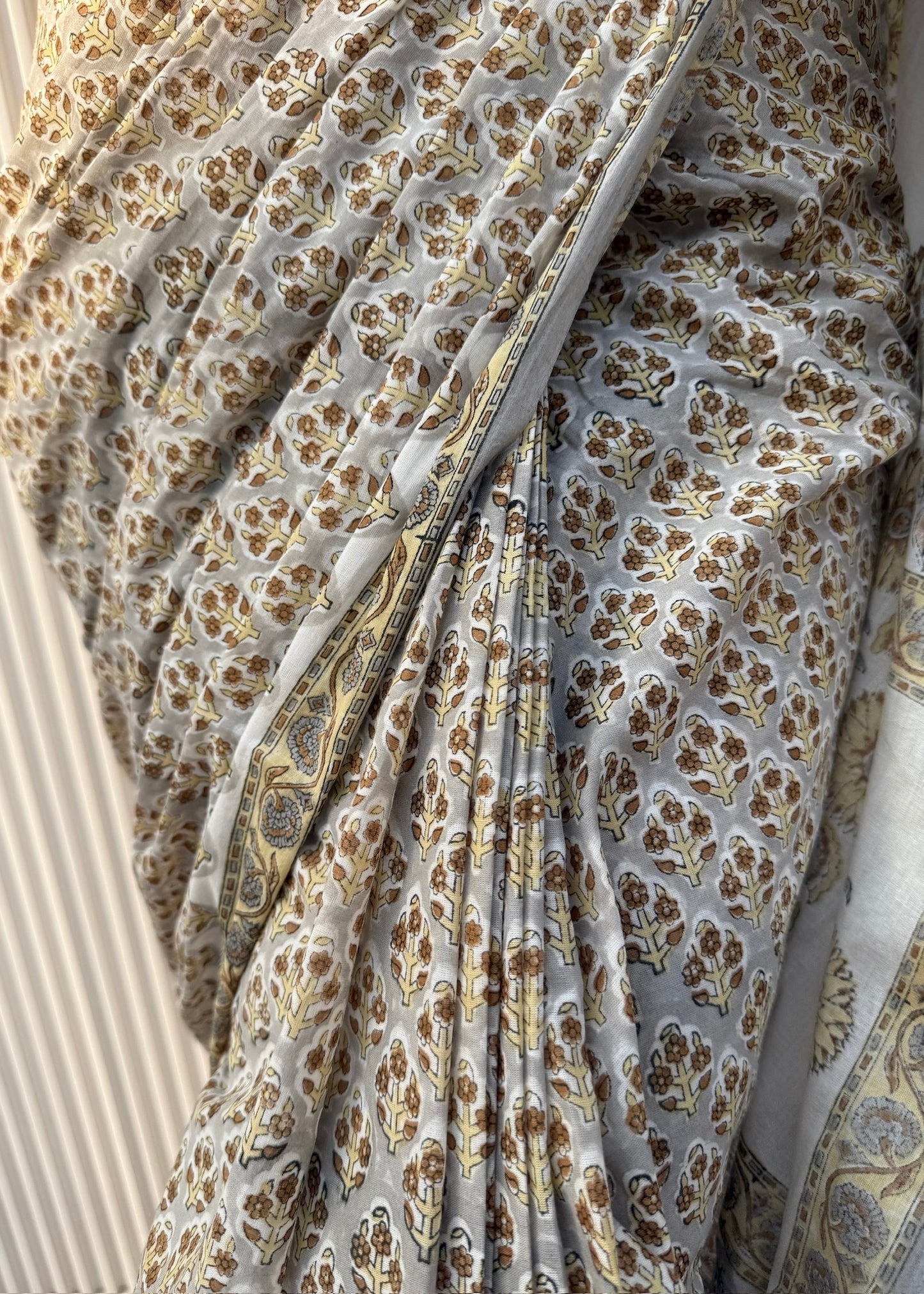 GARIMA_Heritage Sanganeri Hand Block Printed Pure Cotton Saree