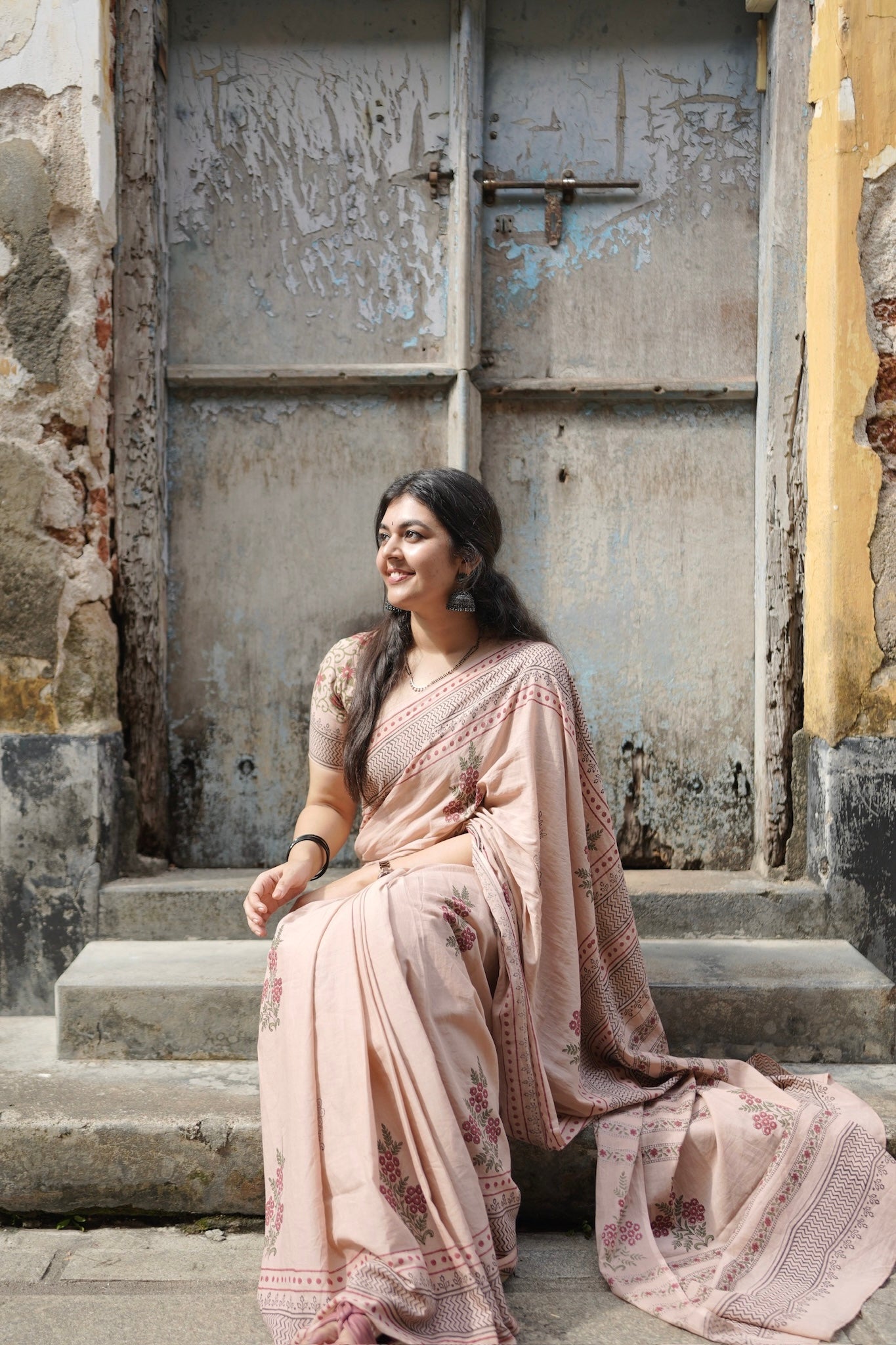 Aparna Hand Block Printed Cotton Saree