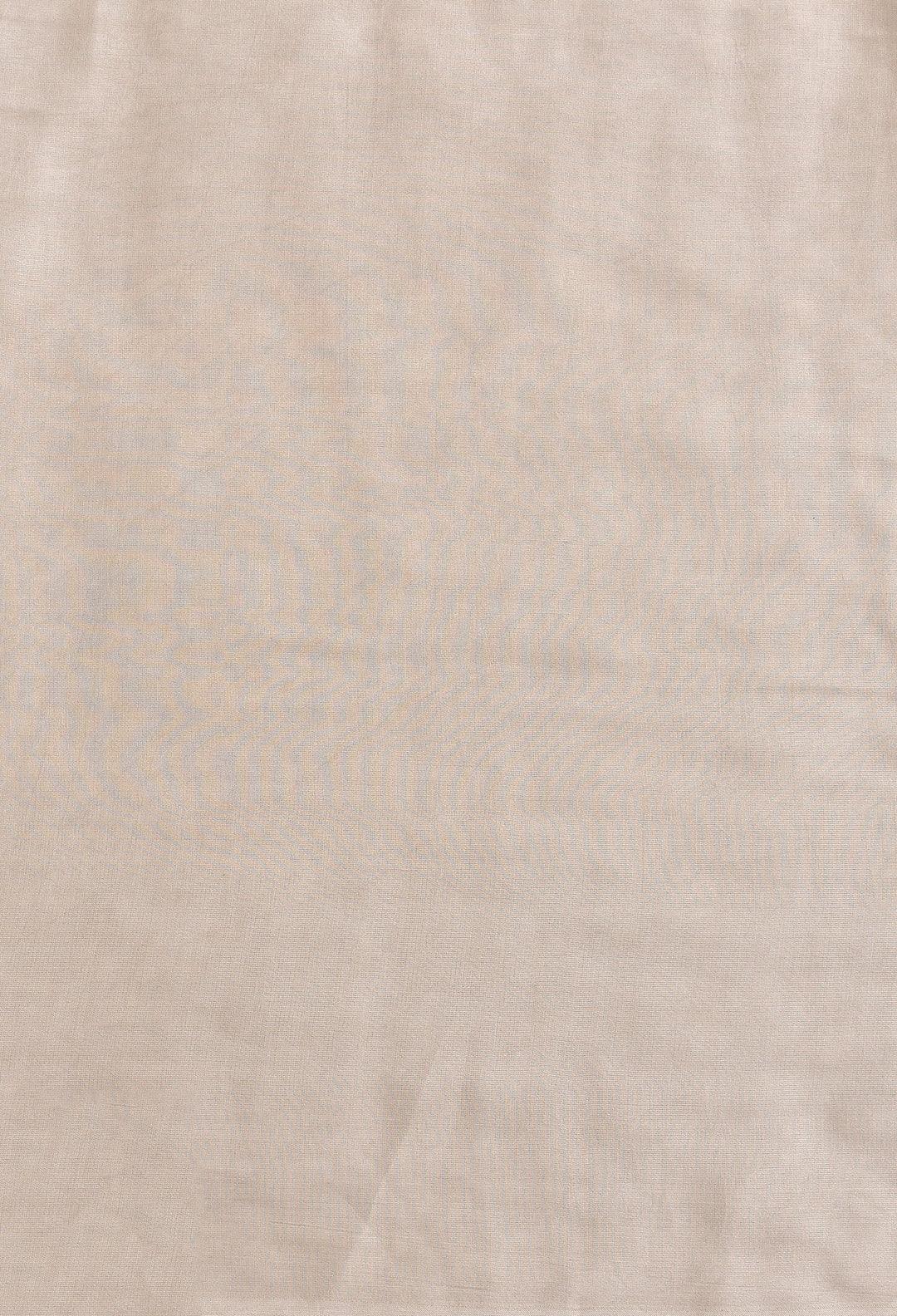Off White Colour Modal Plain Saree With Tissue Pallu - Vasaka Jaipur
