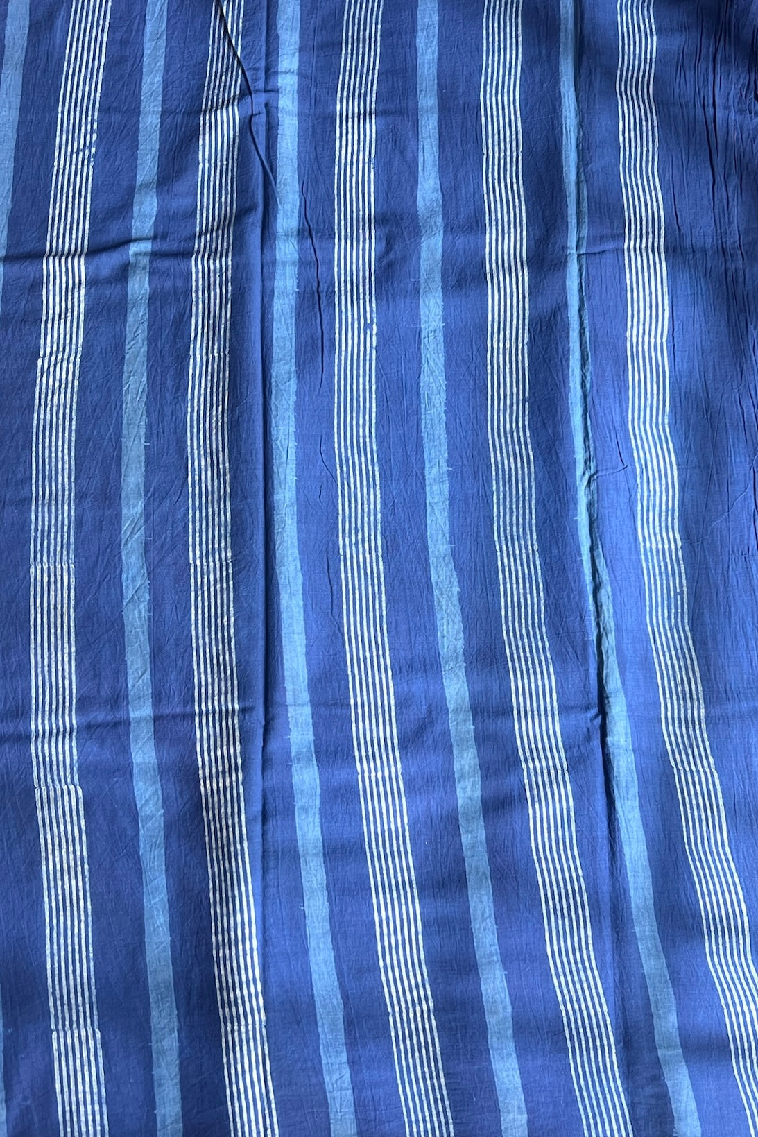 AKOLA INDIGO_ Dabu Hand Block Mulmul Cotton Saree