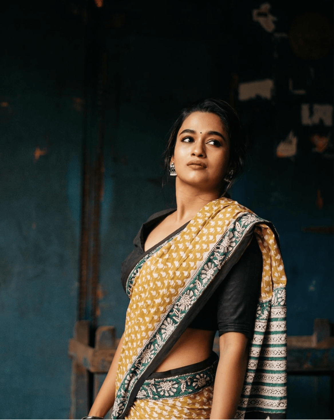 Yellow_ Mulmul Cotton Saree - Vasaka Jaipur