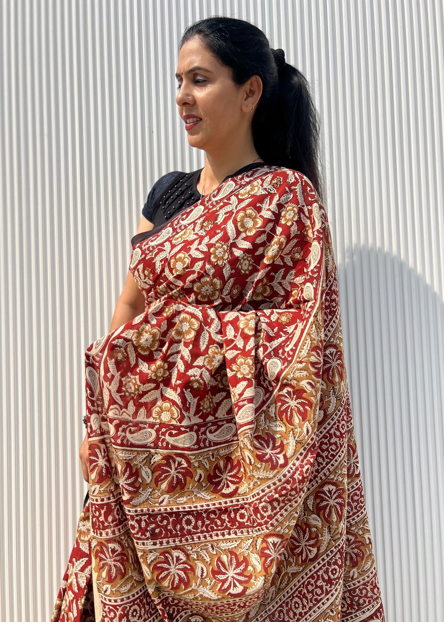RADHIKA_Heritage Bagru Hand Block Printed Pure Cotton Saree