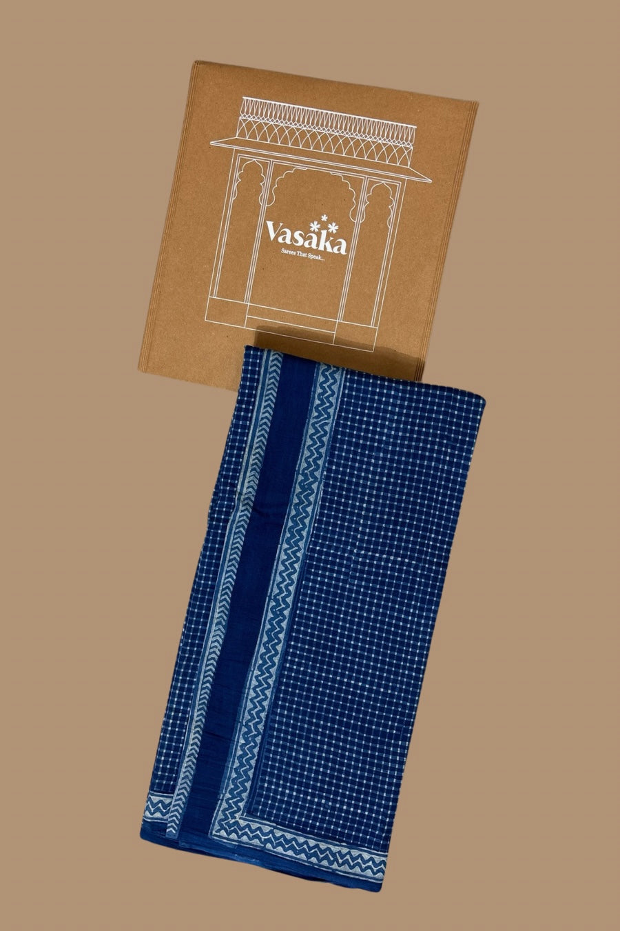 NISHITA_ Dabu Hand Block Mulmul Cotton Saree