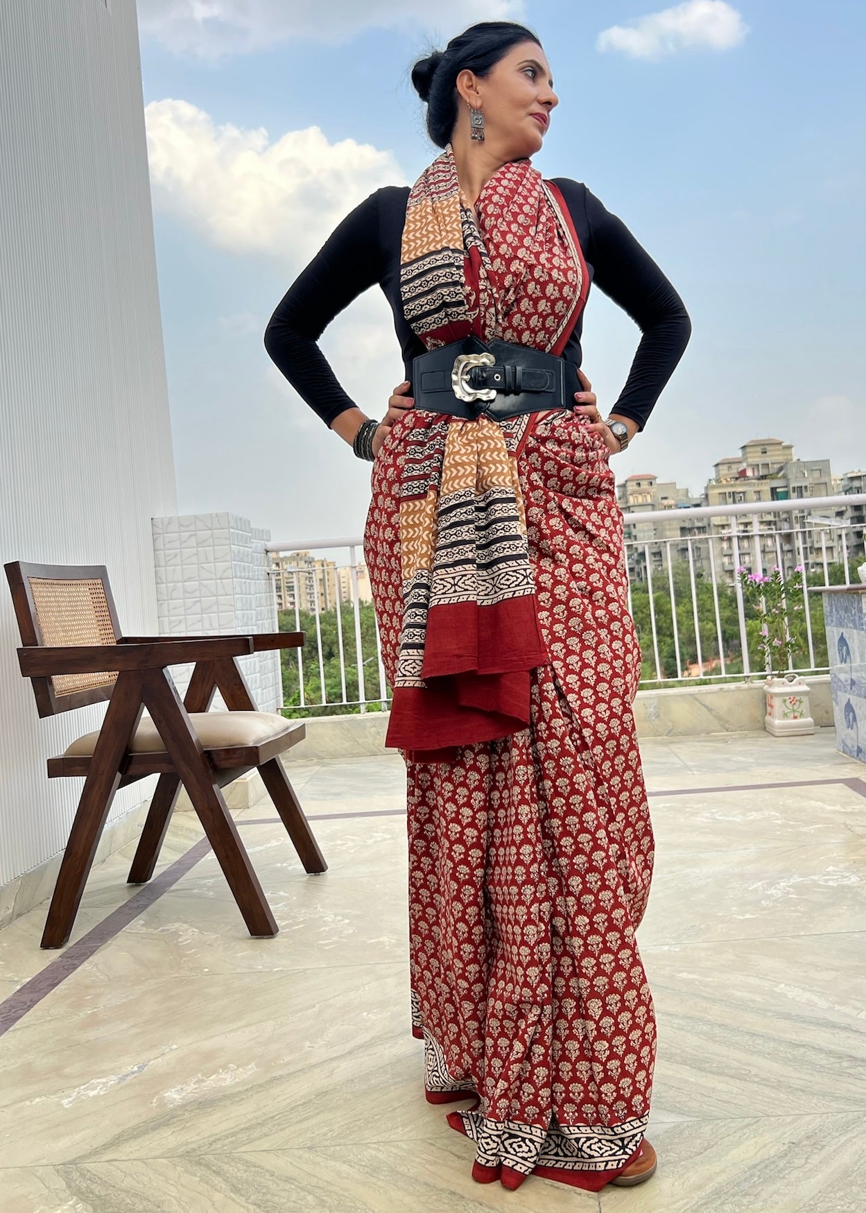 RACHNA _Heritage Bagru Hand Block Printed Pure Cotton Saree