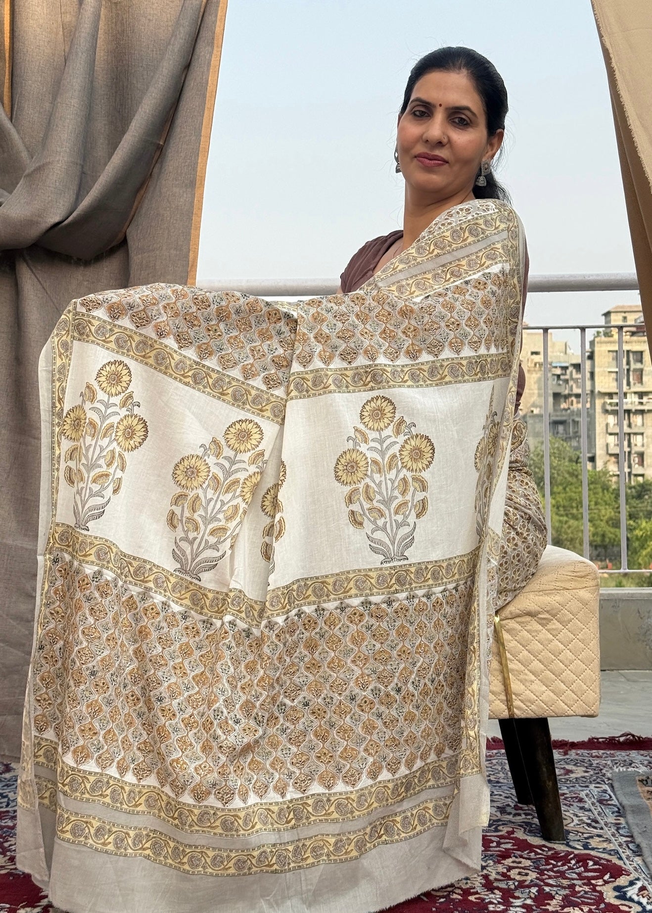 GARIMA_Heritage Sanganeri Hand Block Printed Pure Cotton Saree