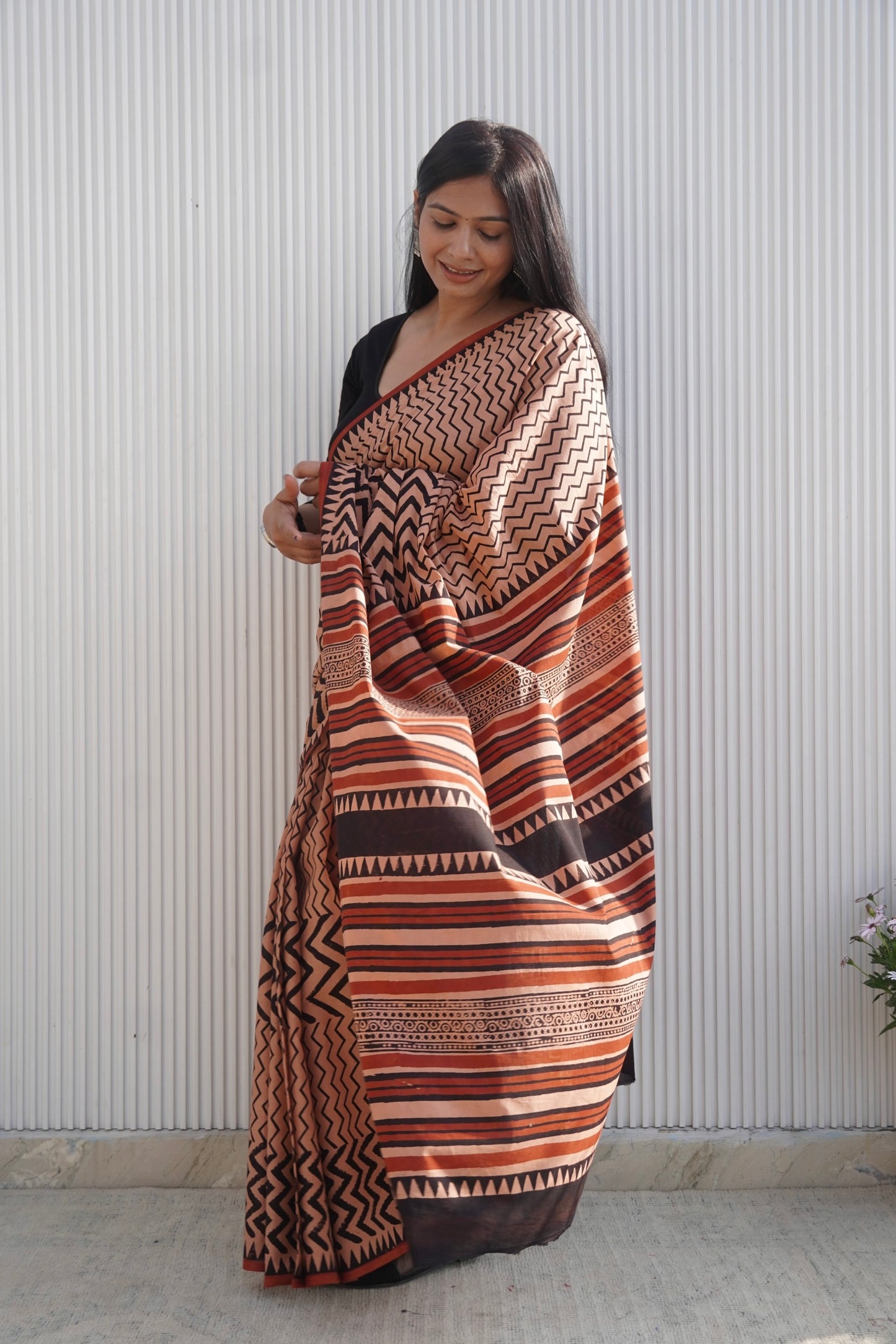 Aakriti_Bagru HBP Cotton Saree