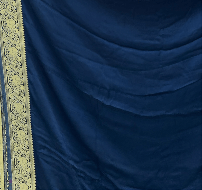 Blue - Premium Modal Silk Nakshi Zari Work Saree - Vasaka Jaipur