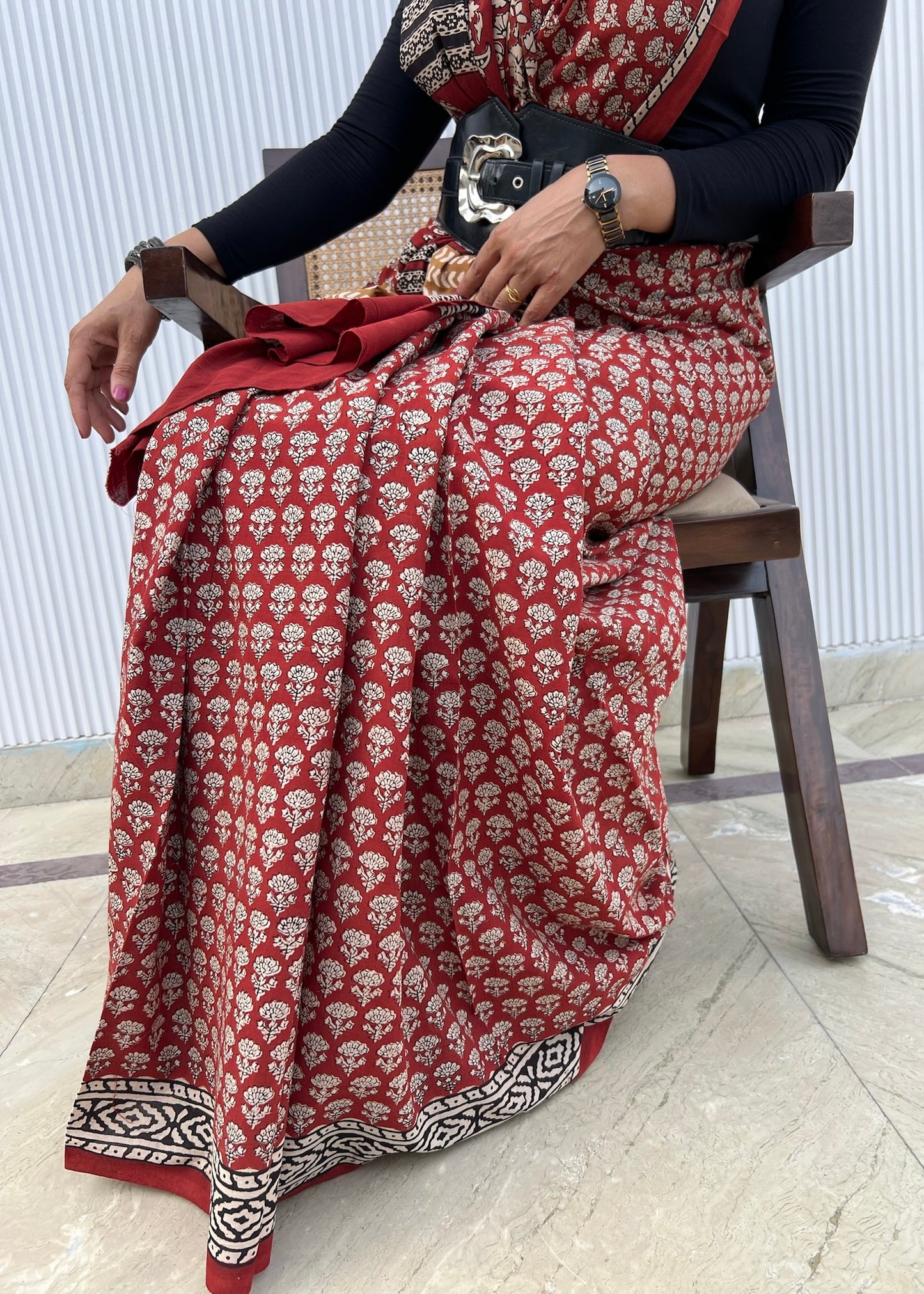 RACHNA _Heritage Bagru Hand Block Printed Pure Cotton Saree