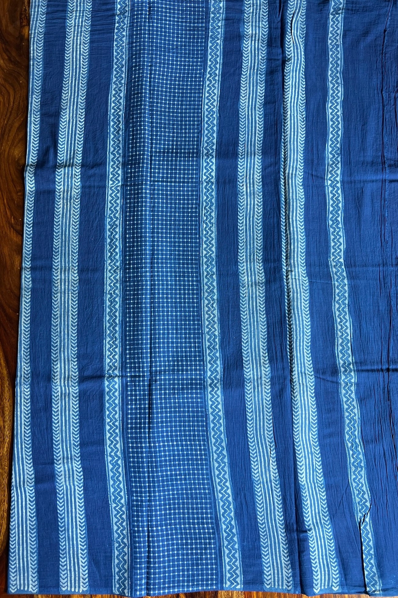 NISHITA_ Dabu Hand Block Mulmul Cotton Saree
