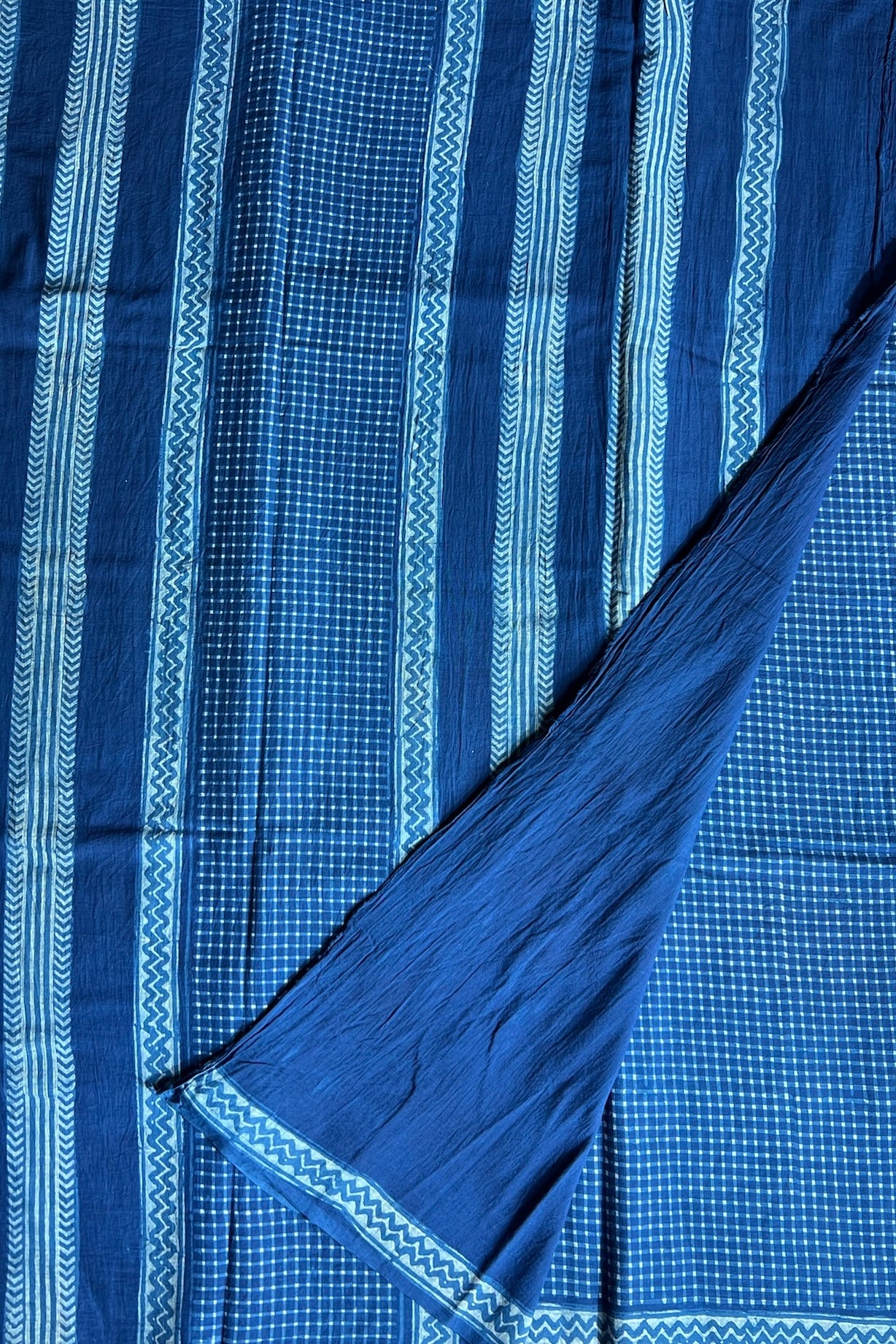 NISHITA_ Dabu Hand Block Mulmul Cotton Saree