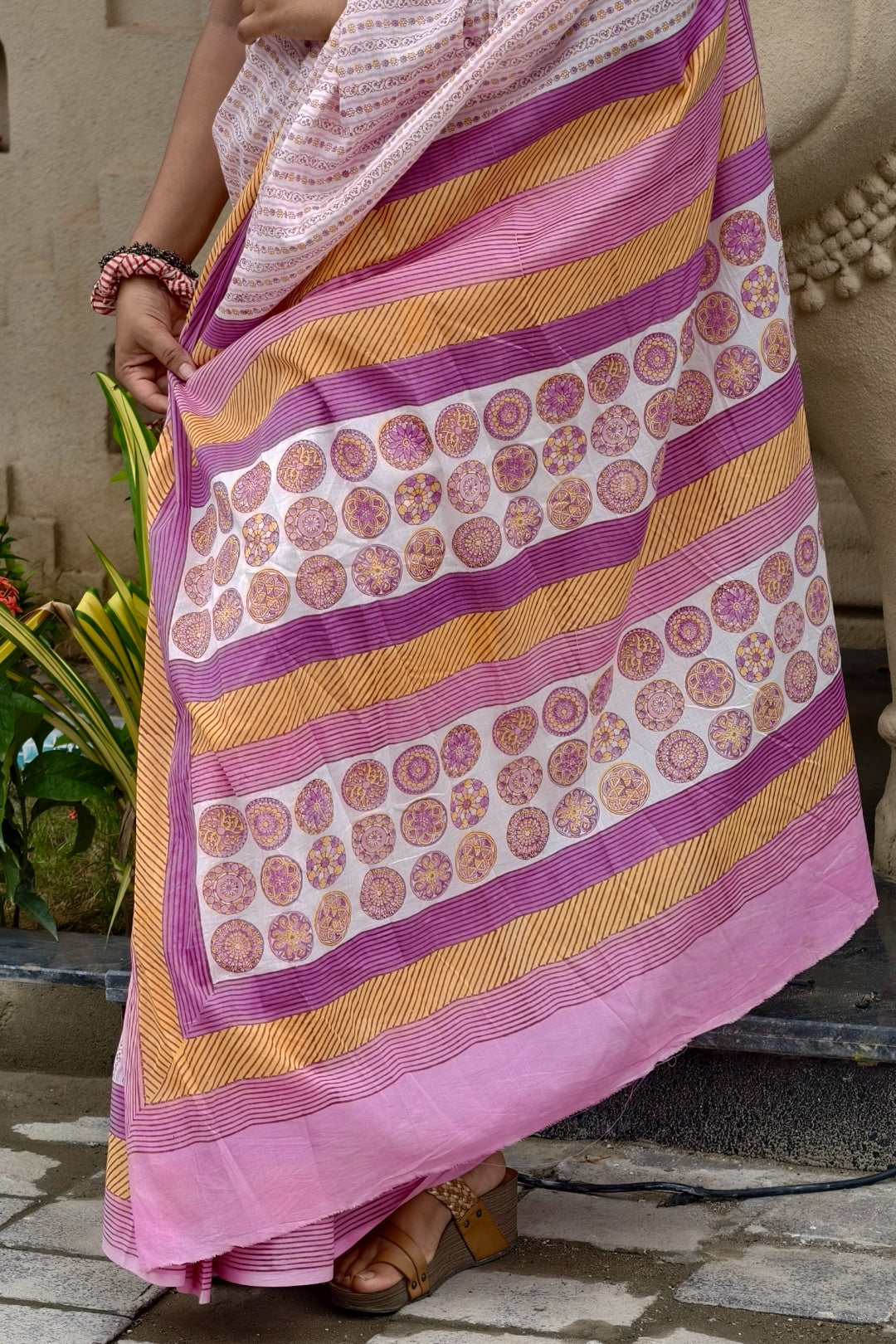 PAKHI_Heritage Sanganeri Hand Block Printed Pure Cotton Saree