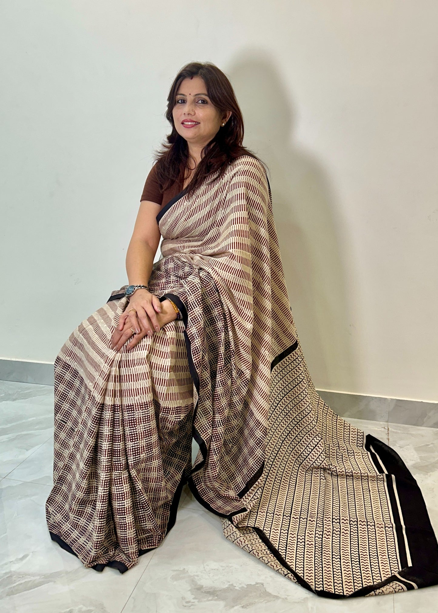 CHAITALI_Heritage Bagru Hand Block Printed Pure Cotton Saree