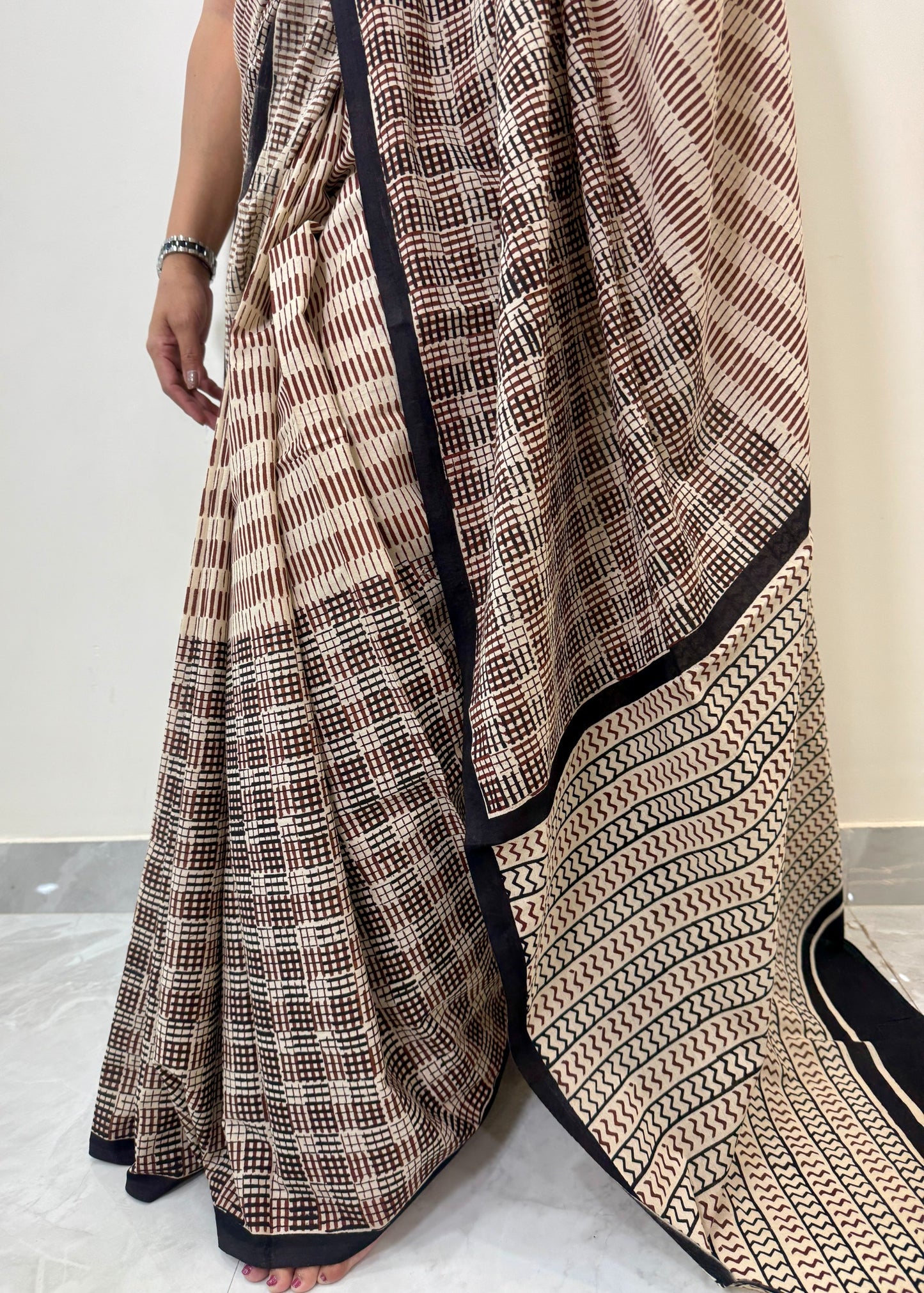 CHAITALI_Heritage Bagru Hand Block Printed Pure Cotton Saree