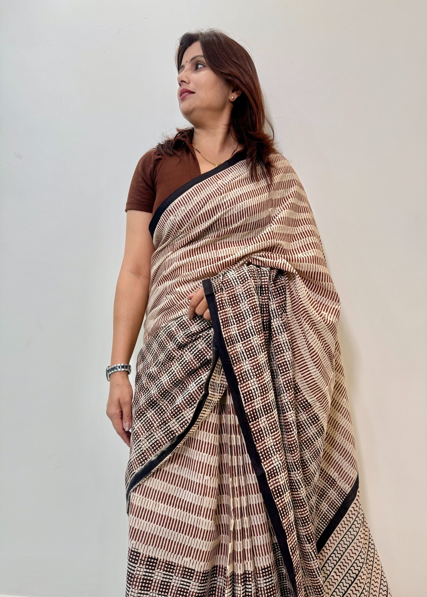 CHAITALI_Heritage Bagru Hand Block Printed Pure Cotton Saree