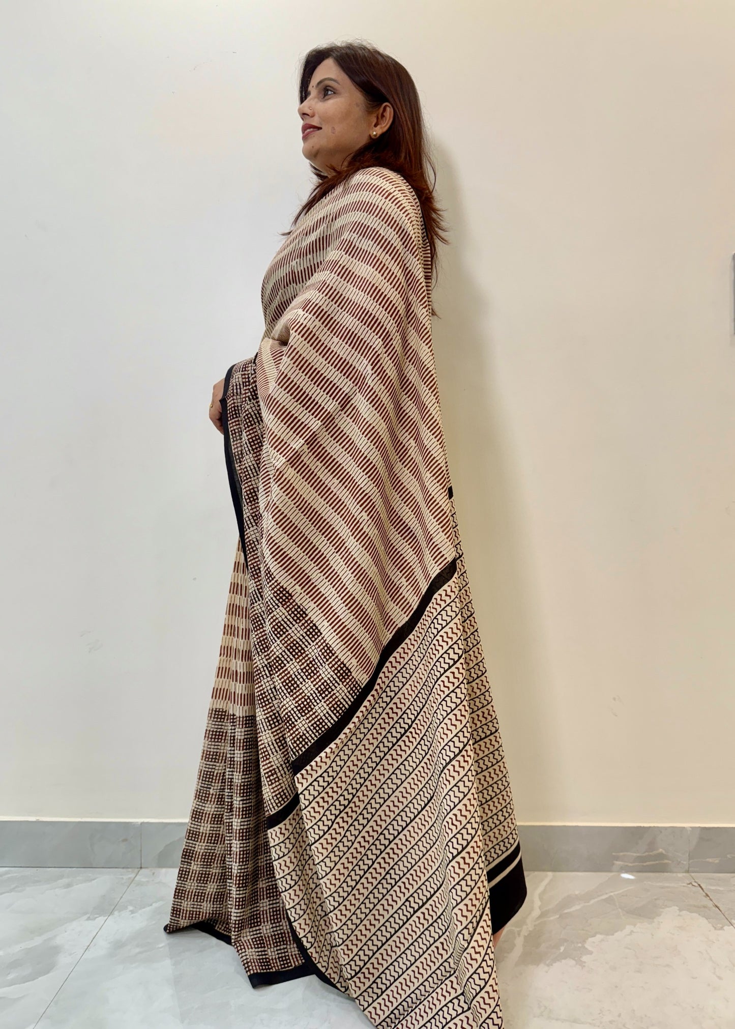 CHAITALI_Heritage Bagru Hand Block Printed Pure Cotton Saree