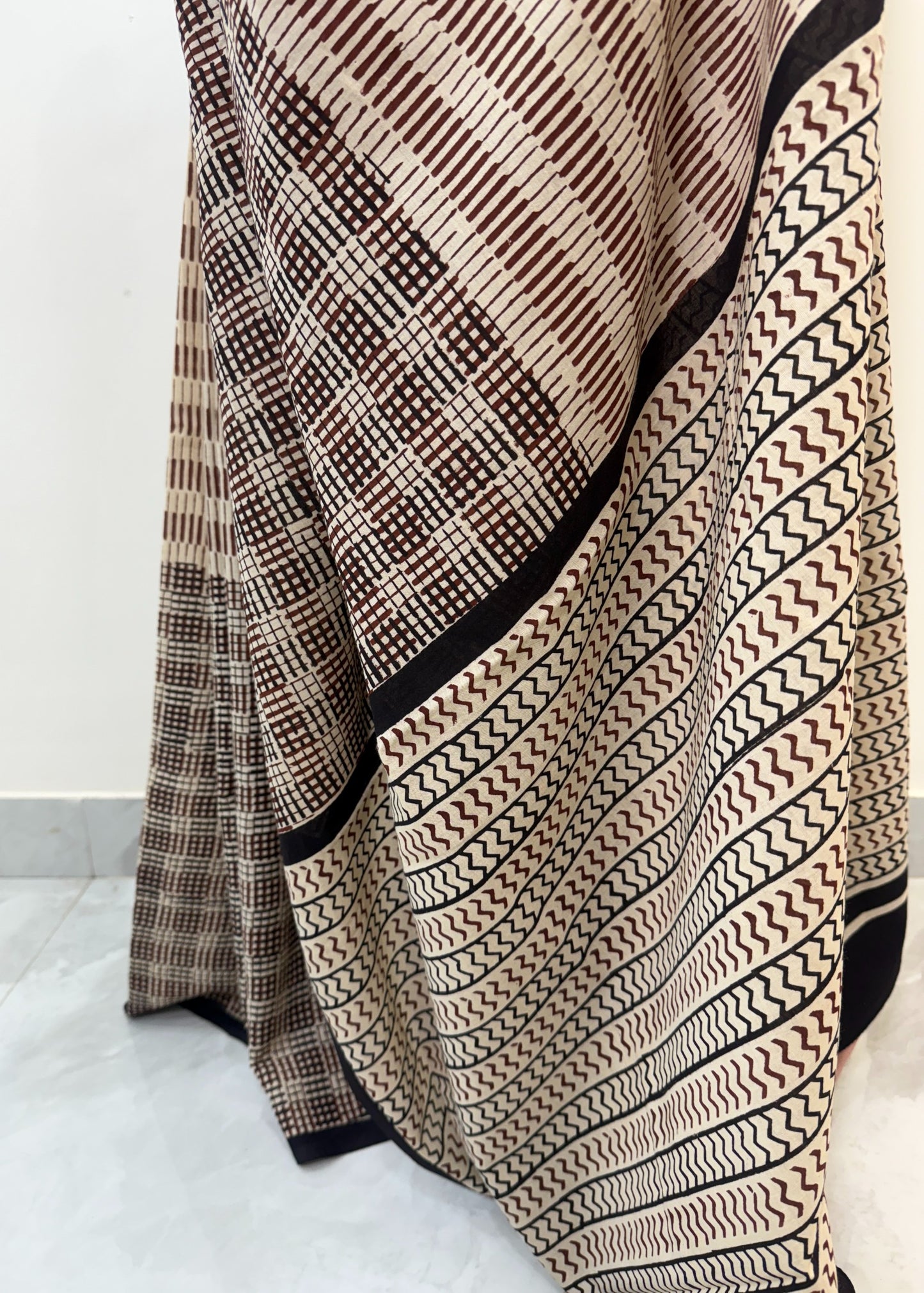 CHAITALI_Heritage Bagru Hand Block Printed Pure Cotton Saree