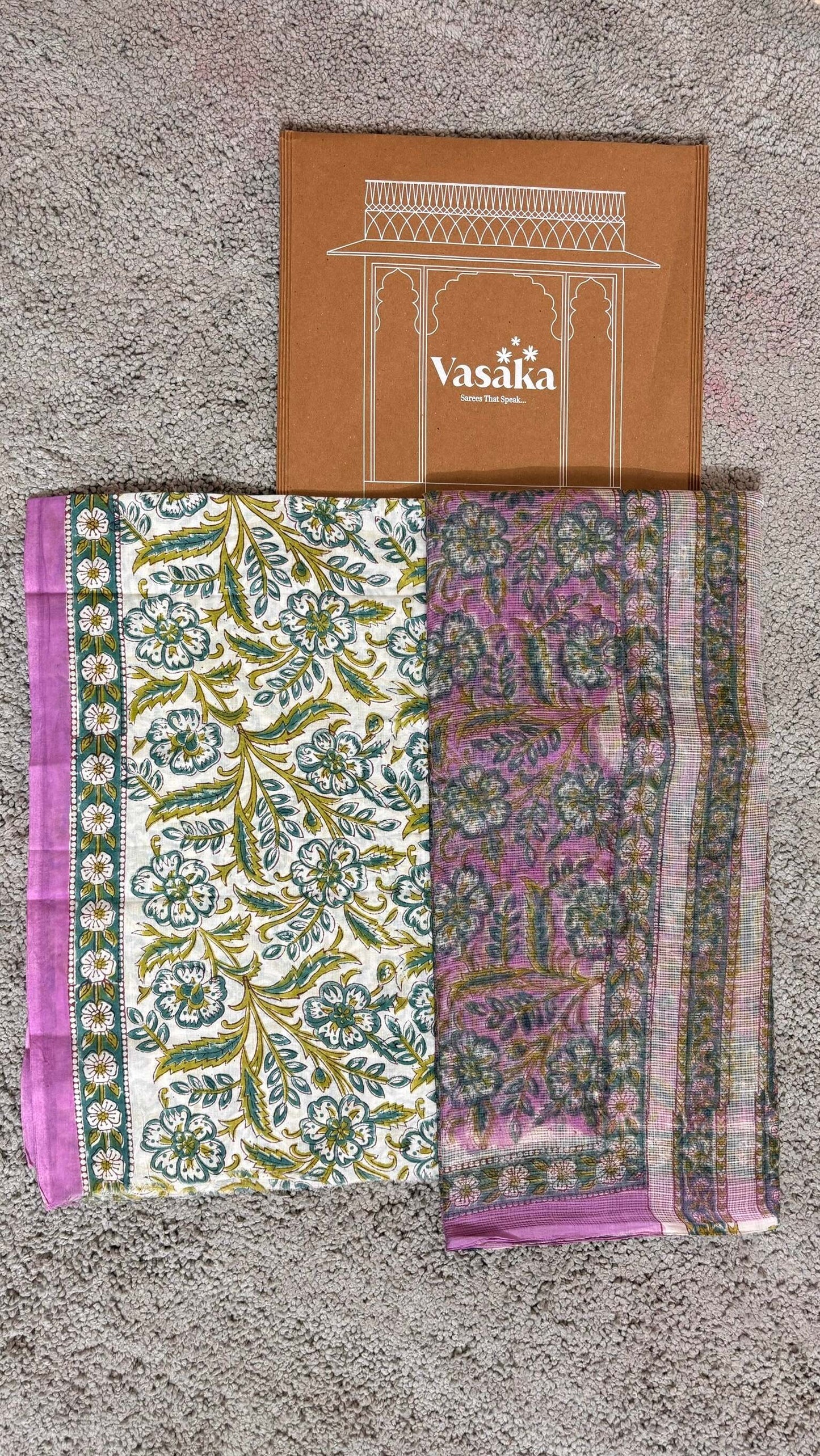 Lavender_ Kota Doria Saree