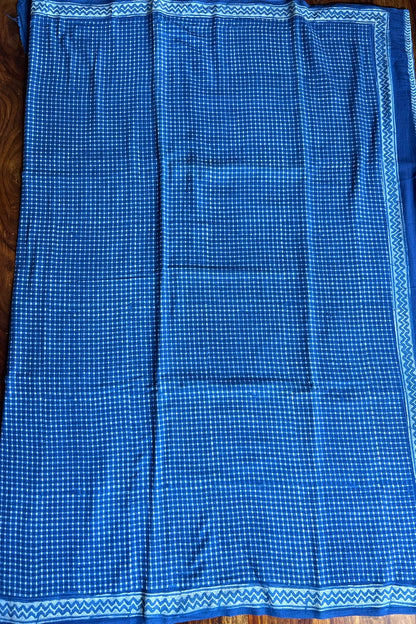 NISHITA_ Dabu Hand Block Mulmul Cotton Saree