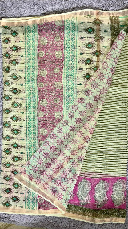 Green_ Kota Doria Saree