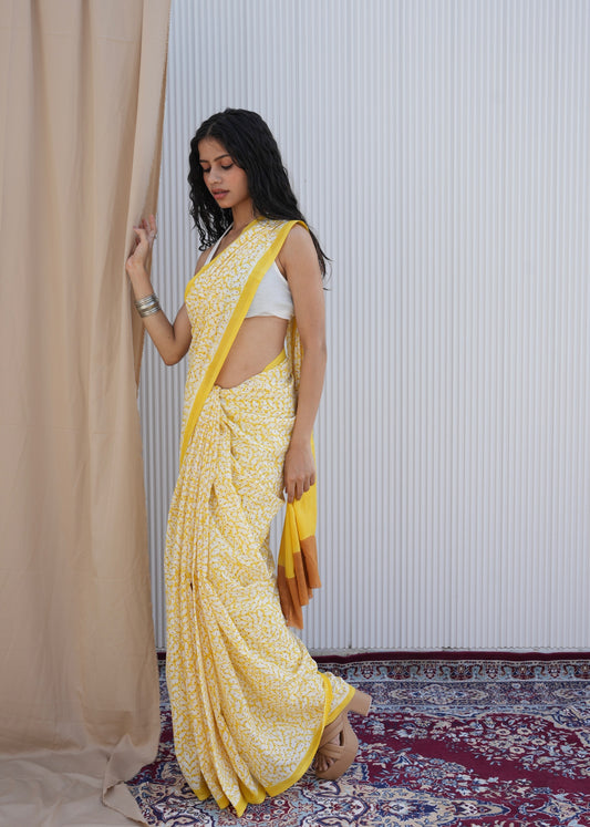SURYIKA_Heritage Hand Block Printed Pure Cotton Saree