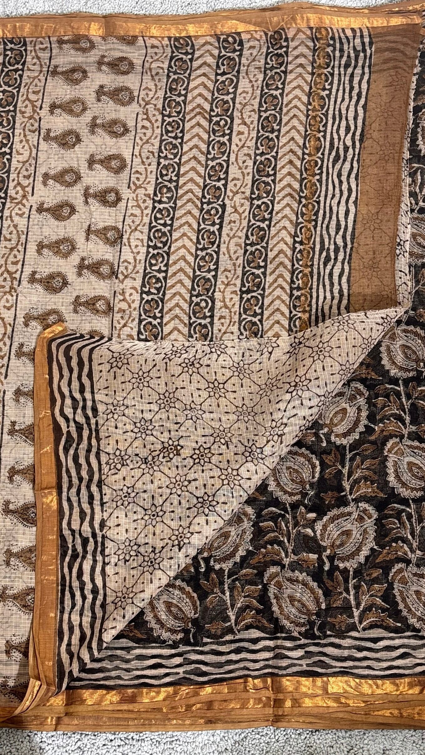 Black_ Kota Doria Saree