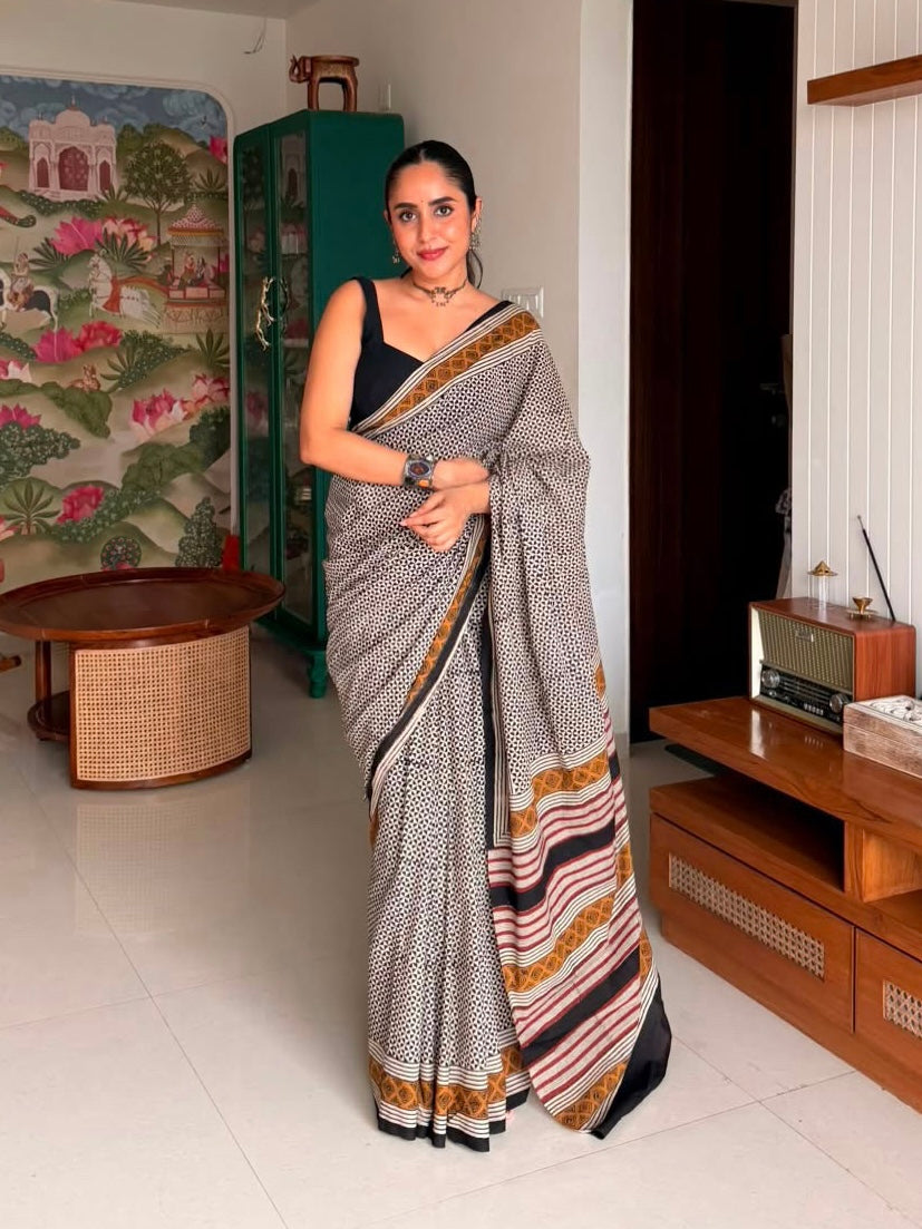 Bhavika _Bagru HBP Cotton Saree