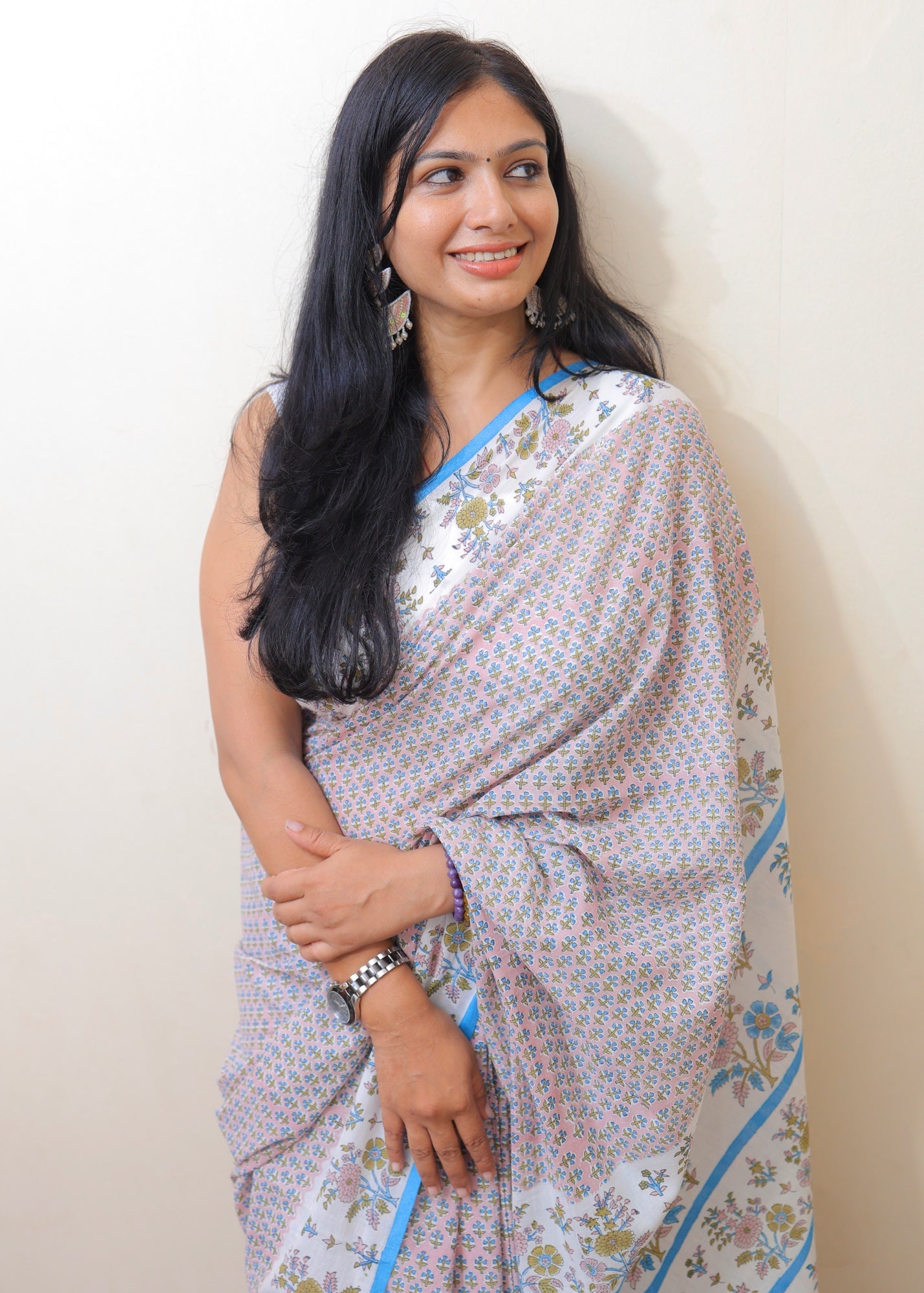 PRACHI_Heritage Sanganeri Hand Block Printed Pure Cotton Saree