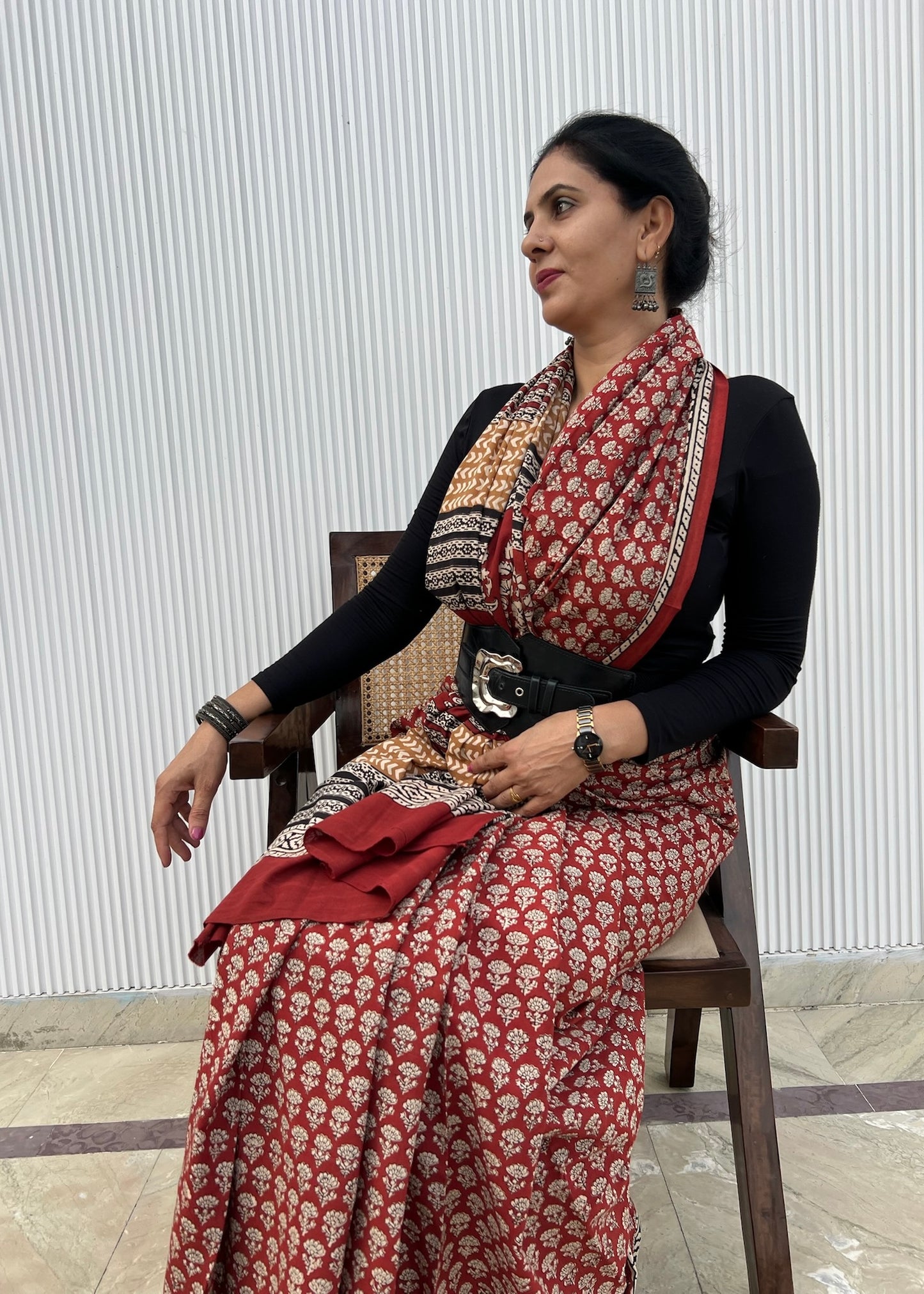 RACHNA _Heritage Bagru Hand Block Printed Pure Cotton Saree