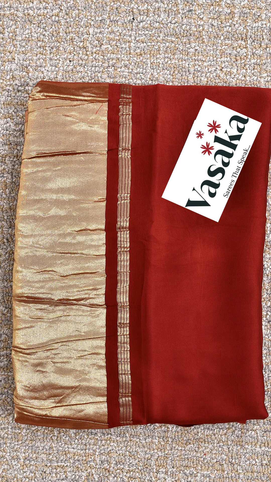 Maroonish Red Colour Modal Plain Saree With Tissue Pallu