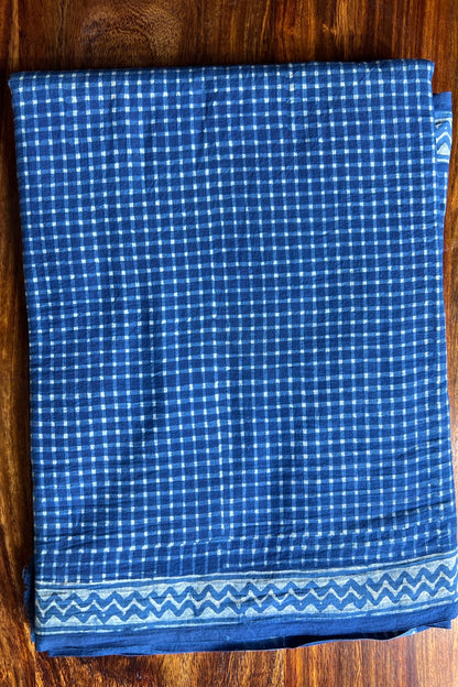 NISHITA_ Dabu Hand Block Mulmul Cotton Saree
