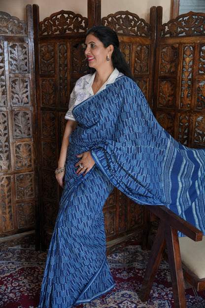 Neeraja_Indigo Natural Dye Cotton Saree