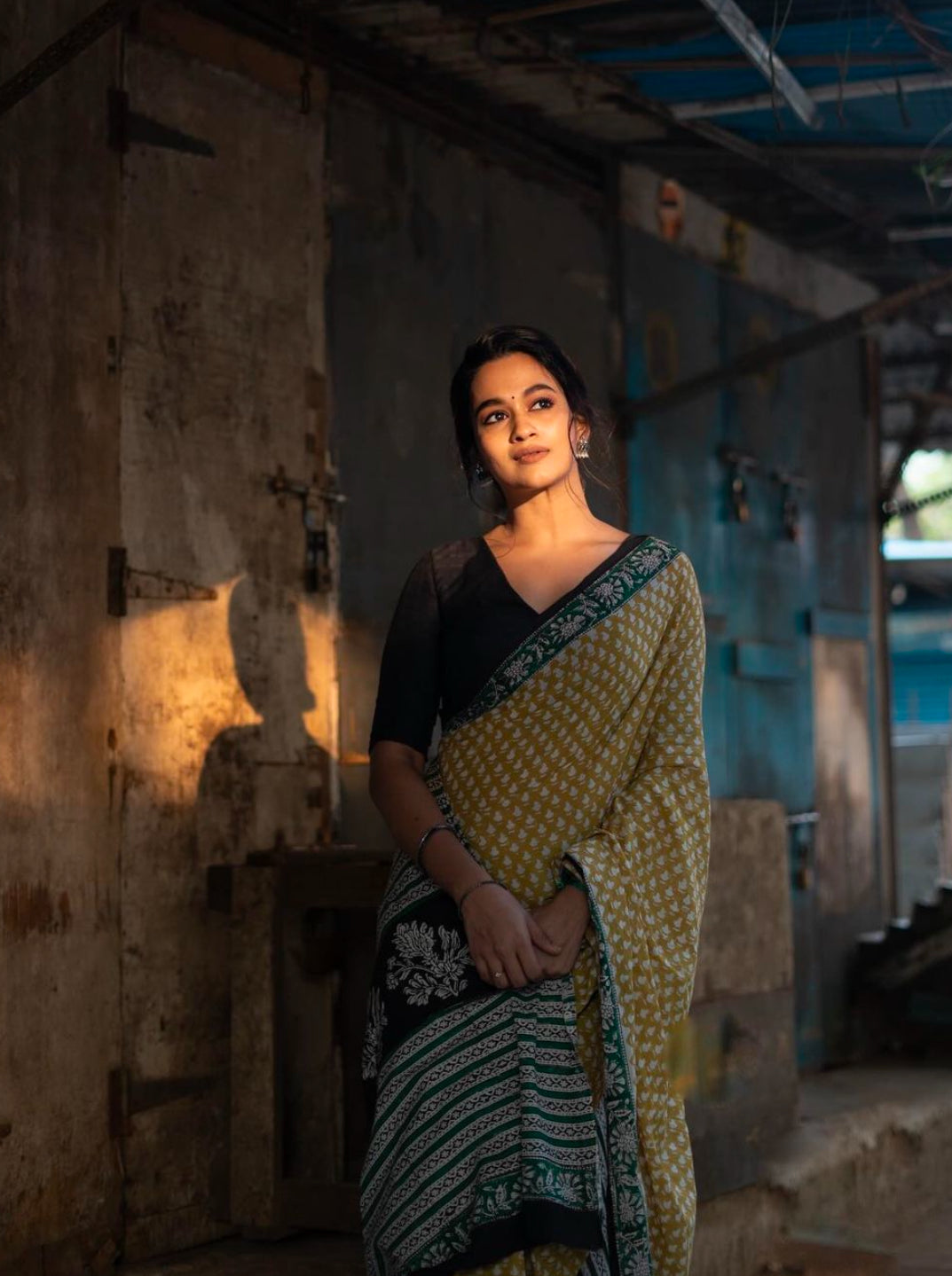 Yellow_ Mulmul Cotton Saree