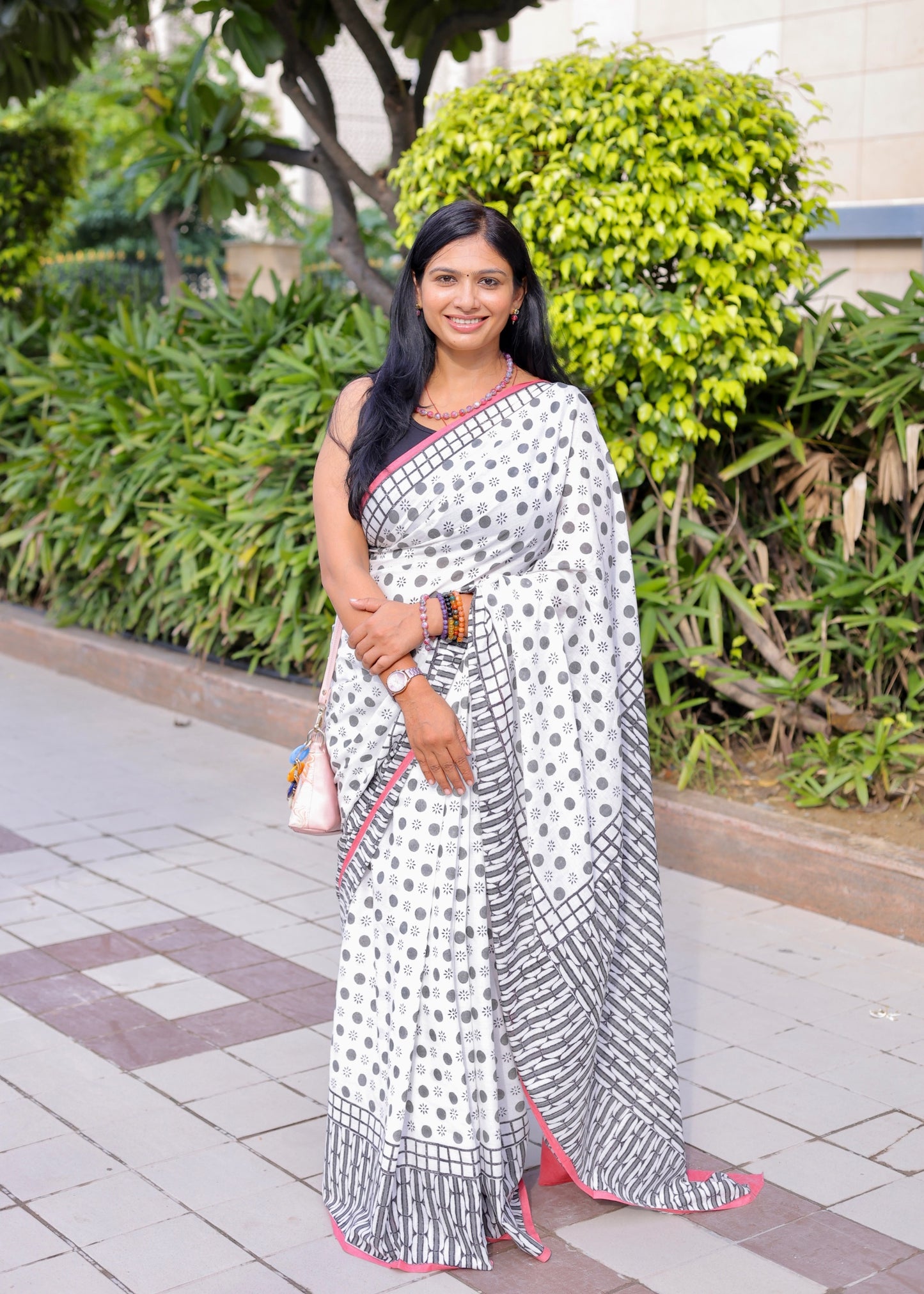 SHIPRA_Heritage Sanganeri Hand Block Printed Pure Cotton Saree