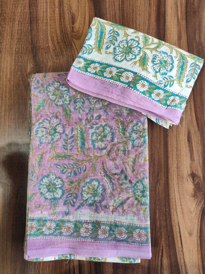 Lavender_ Kota Doria Saree