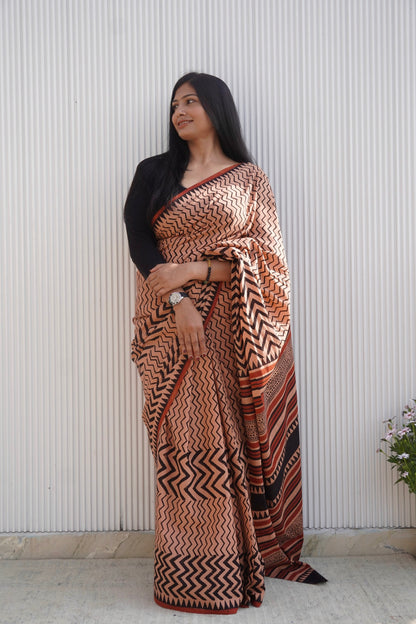 Aakriti_Bagru HBP Cotton Saree