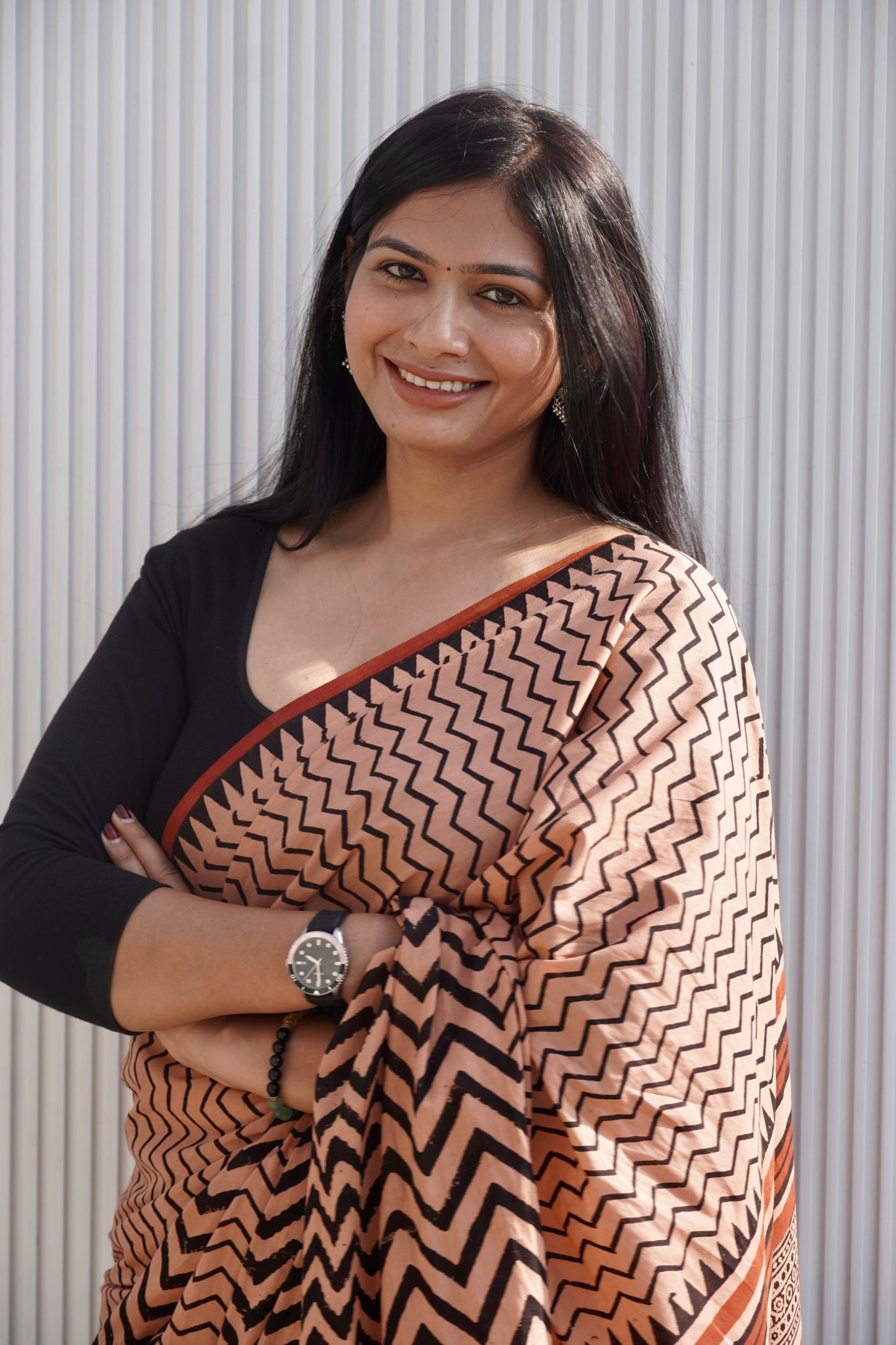 Aakriti_Bagru HBP Cotton Saree