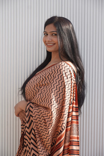 Aakriti_Bagru HBP Cotton Saree