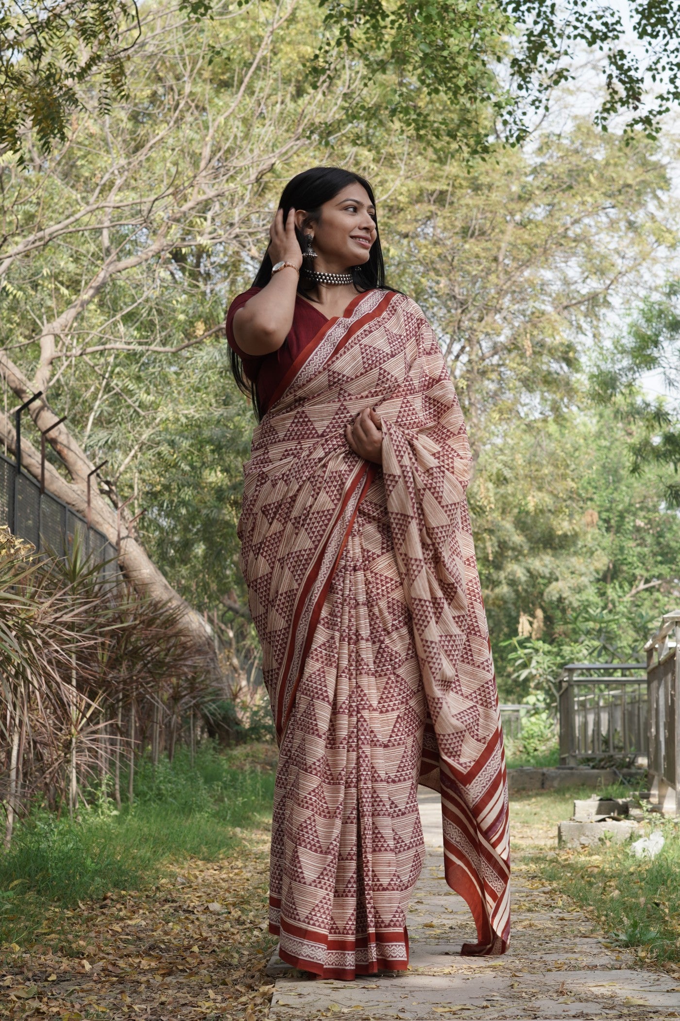 Rukmini _Bagru HBP Cotton Saree
