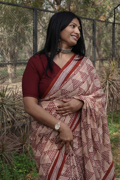 Rukmini _Bagru HBP Cotton Saree