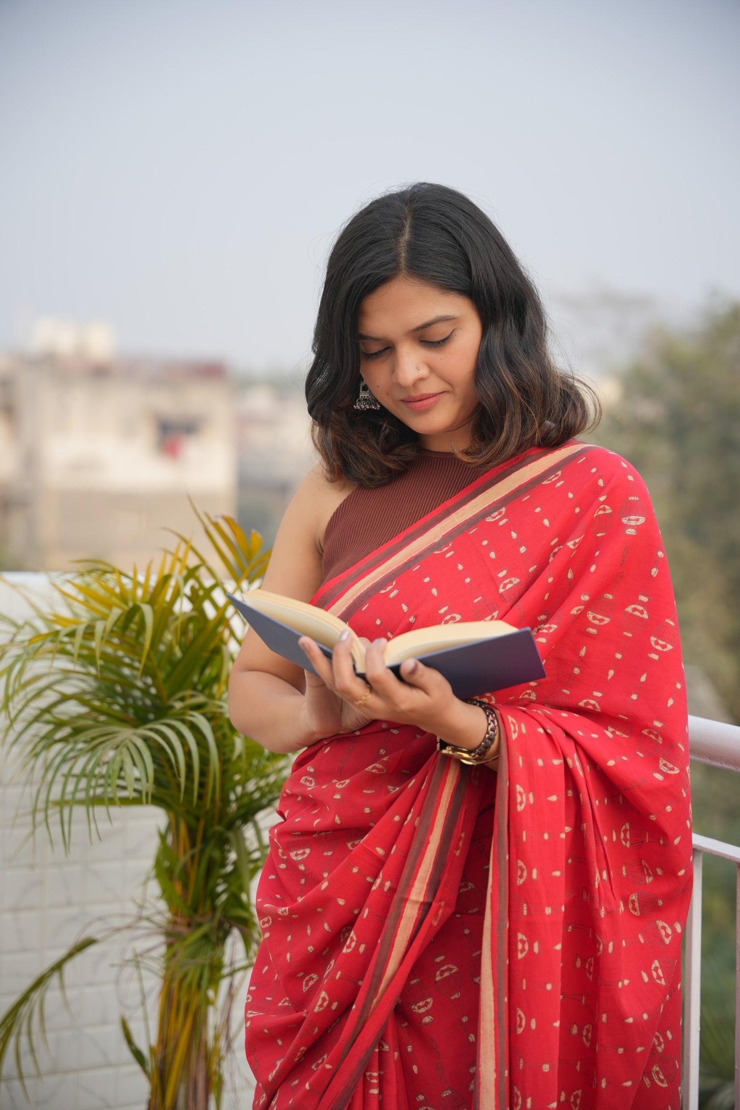 Roshni_Heritage Dabu Hand Block Printed Pure Cotton Saree